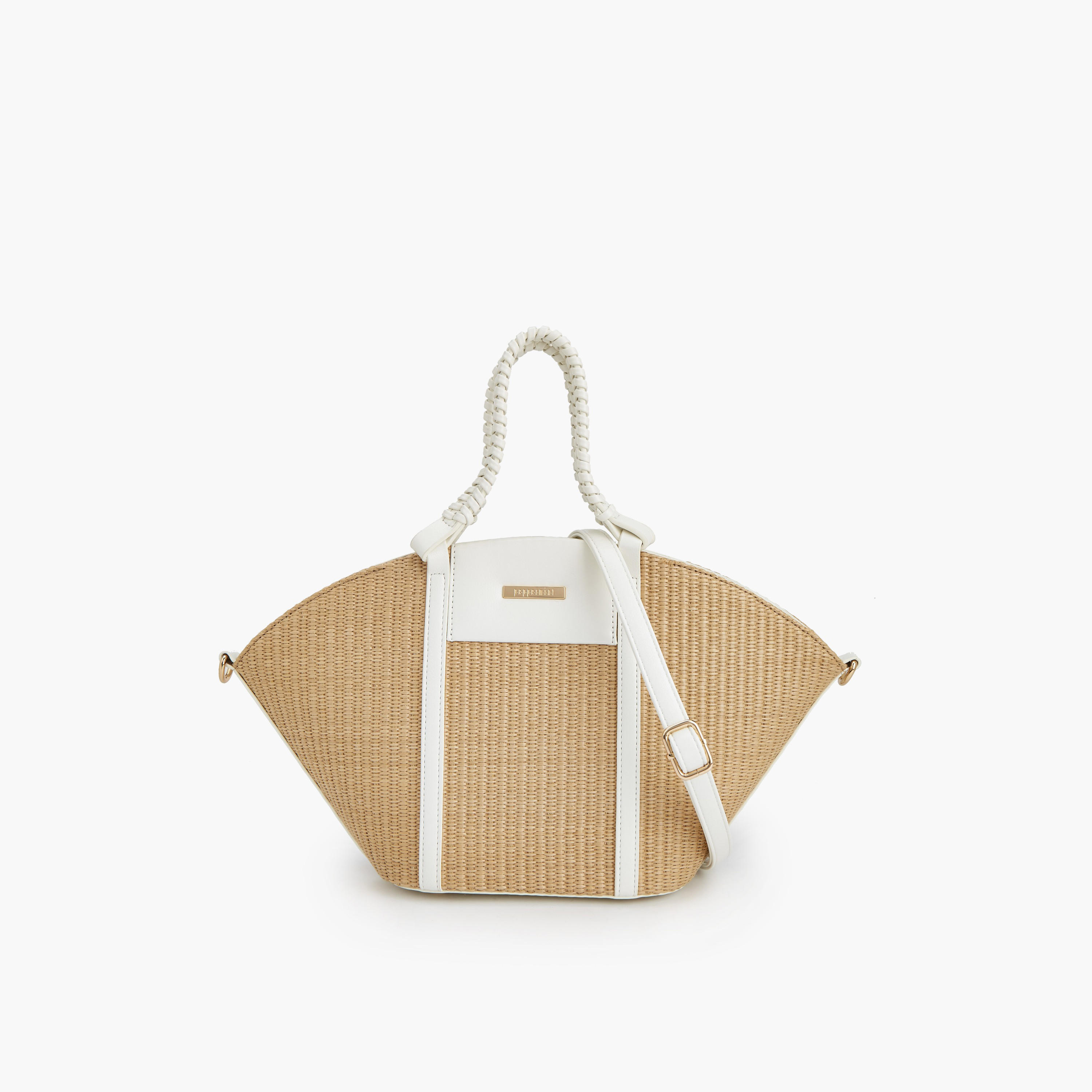 Peppermint Textured Tote Bag with Double Handle-women-bagsandwallets-handbags-image-1