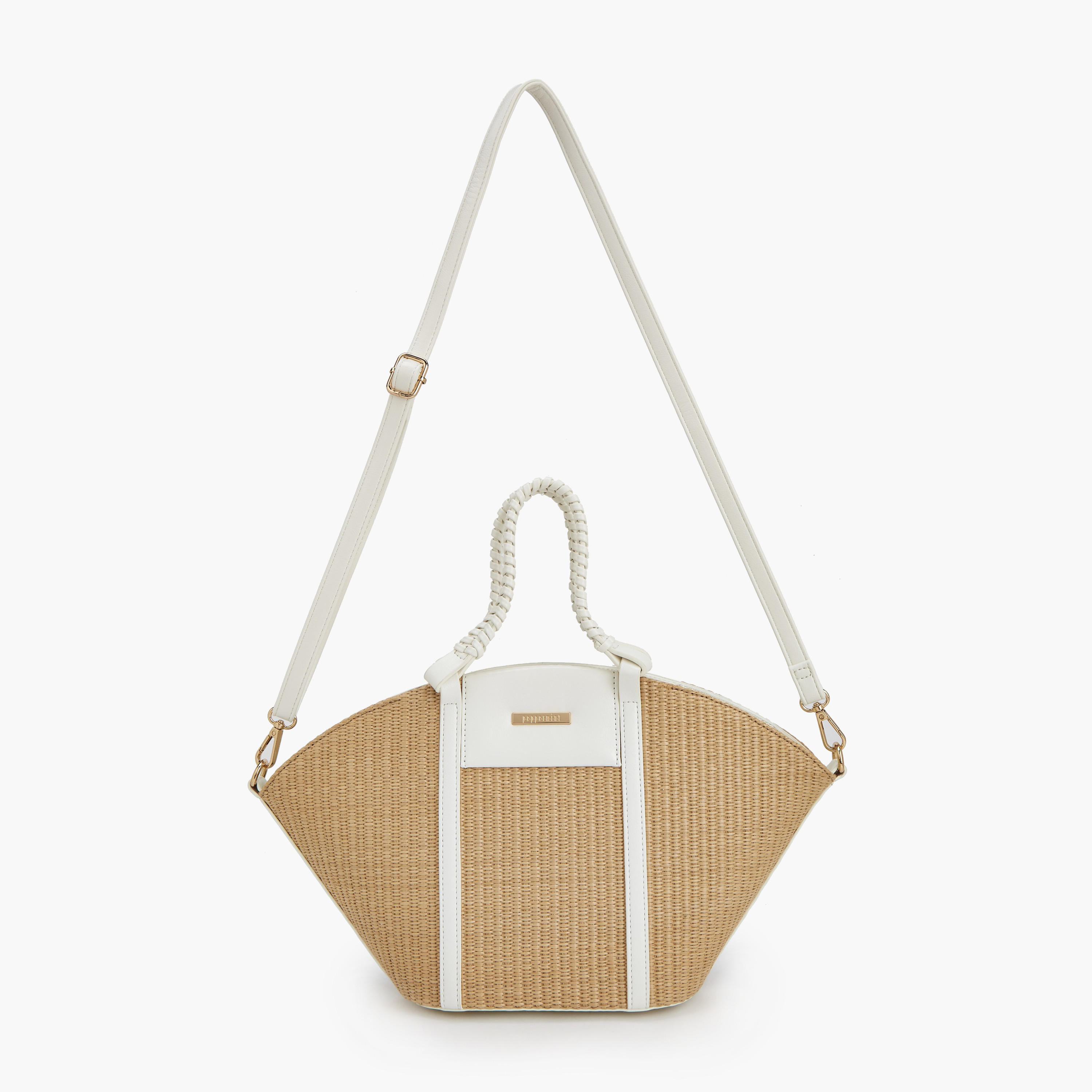 Peppermint Textured Tote Bag with Double Handle-women-bagsandwallets-handbags-image-2