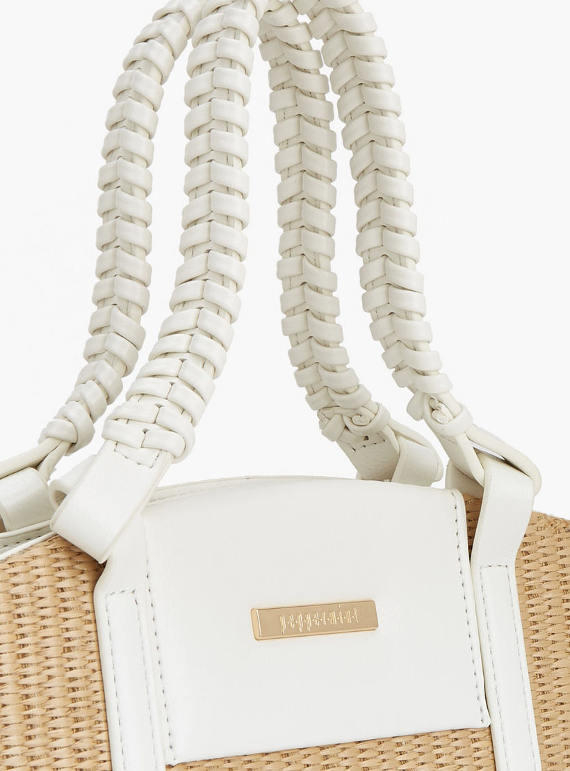 Peppermint Textured Tote Bag with Double Handle-women-bagsandwallets-handbags-image-4
