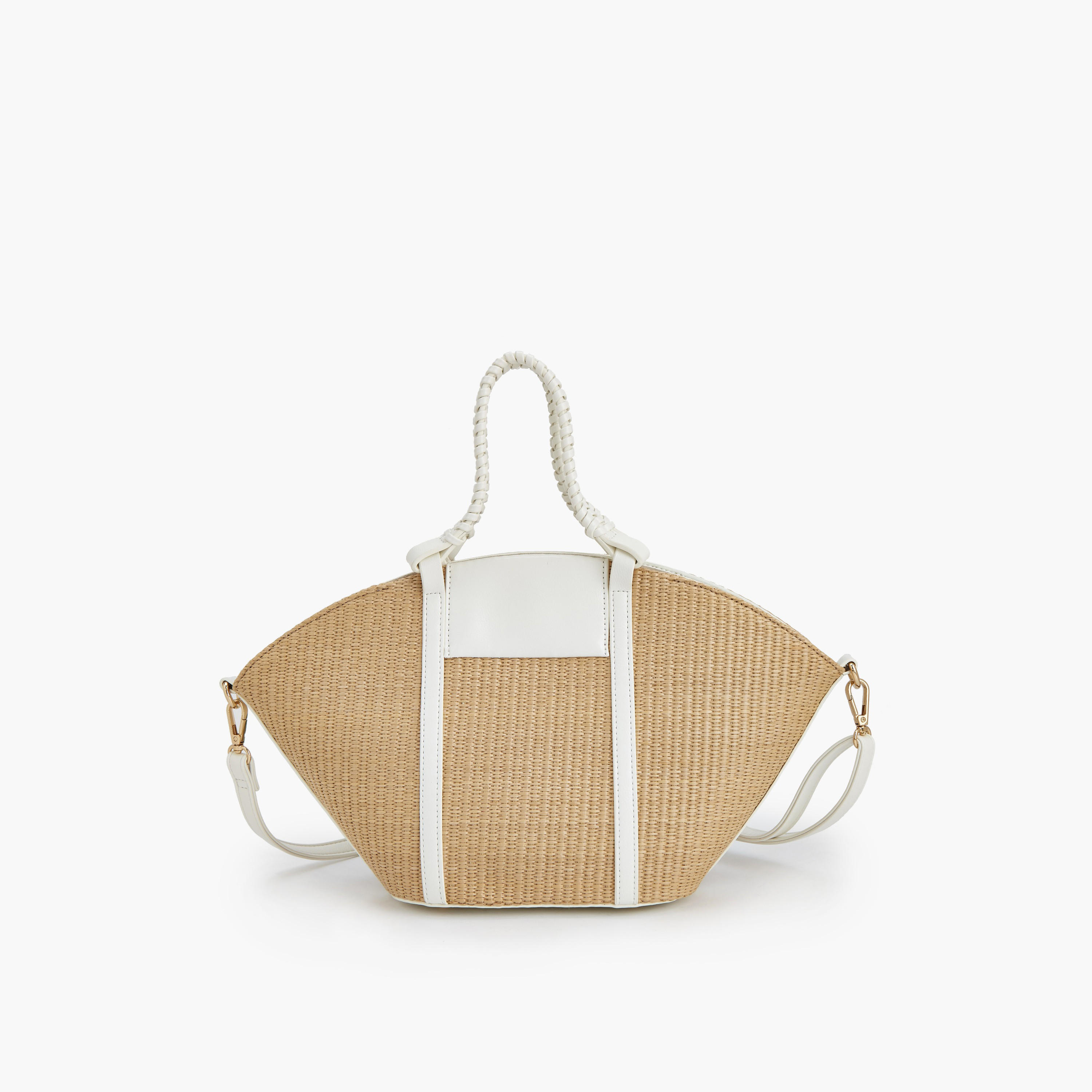 Peppermint Textured Tote Bag with Double Handle-women-bagsandwallets-handbags-image-5