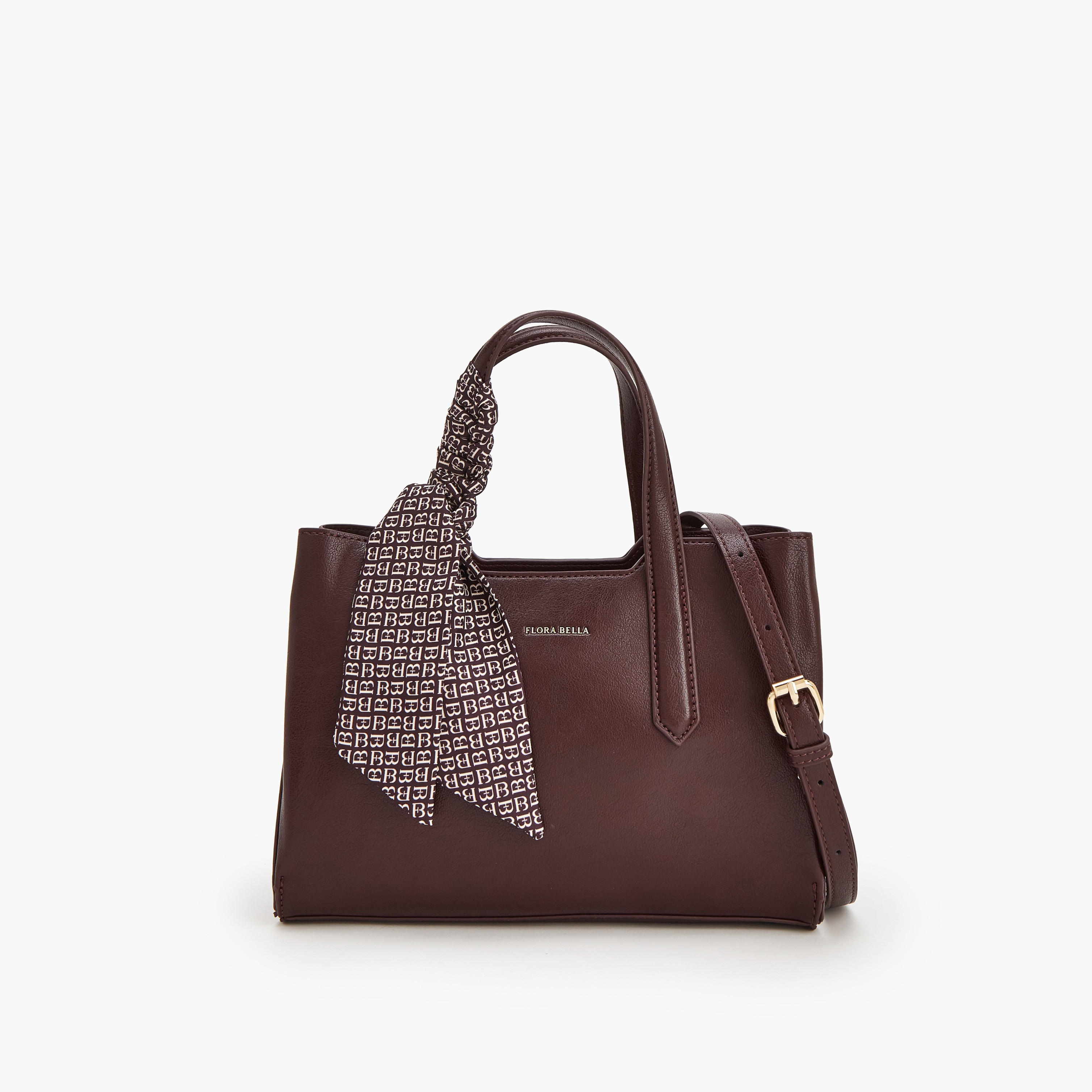 Flora Bella Scarf Accent Tote Bag with Detachable Strap-women-bagsandwallets-handbags-image-1