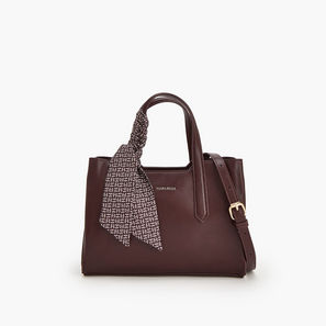 Flora Bella Scarf Accent Tote Bag with Detachable Strap-women-image-1