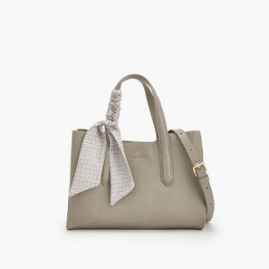 Flora Bella Scarf Accent Tote Bag with Detachable Strap-women-image-1