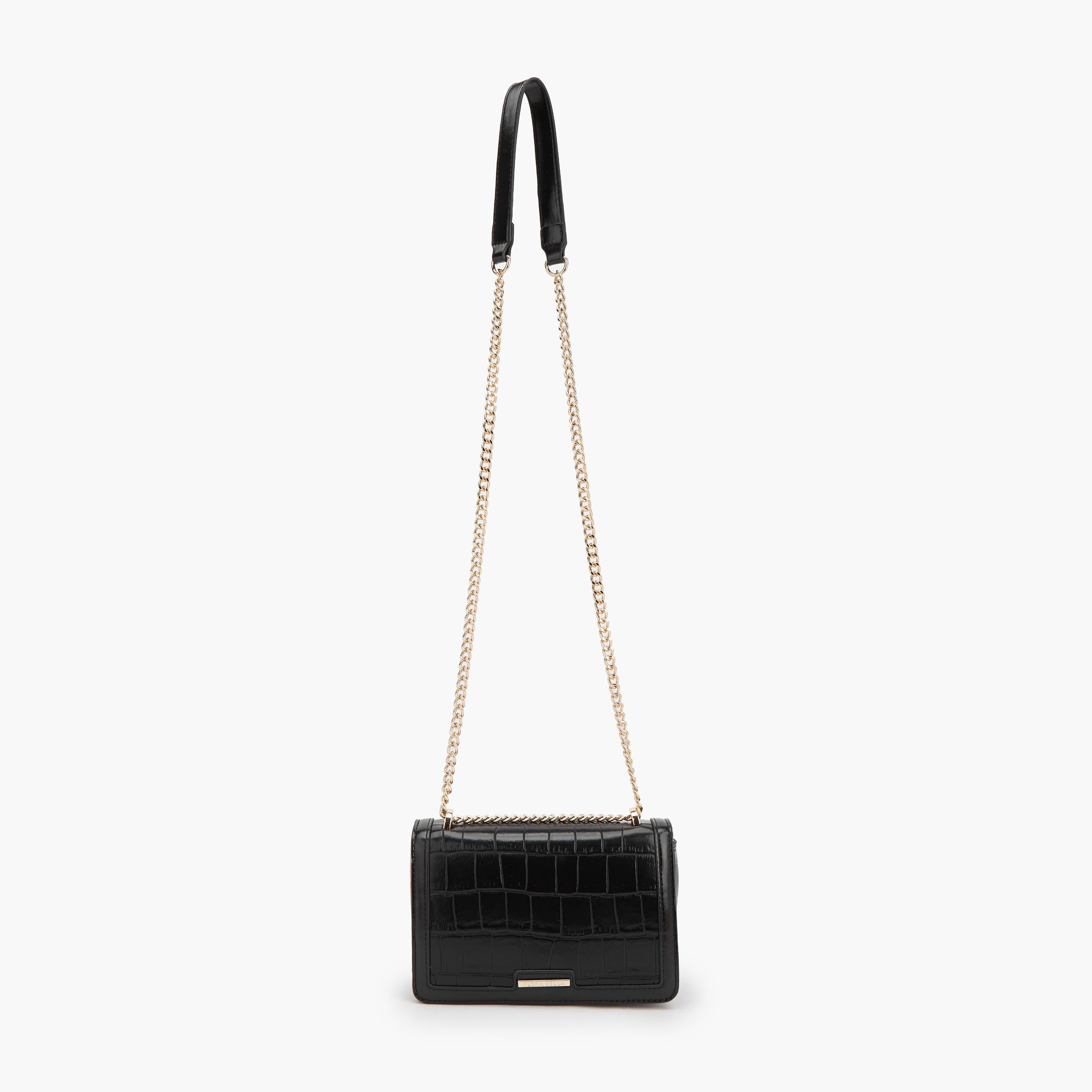 Flora Bella Textured Crossbody Bag with Chain Strap-women-bagsandwallets-handbags-image-2