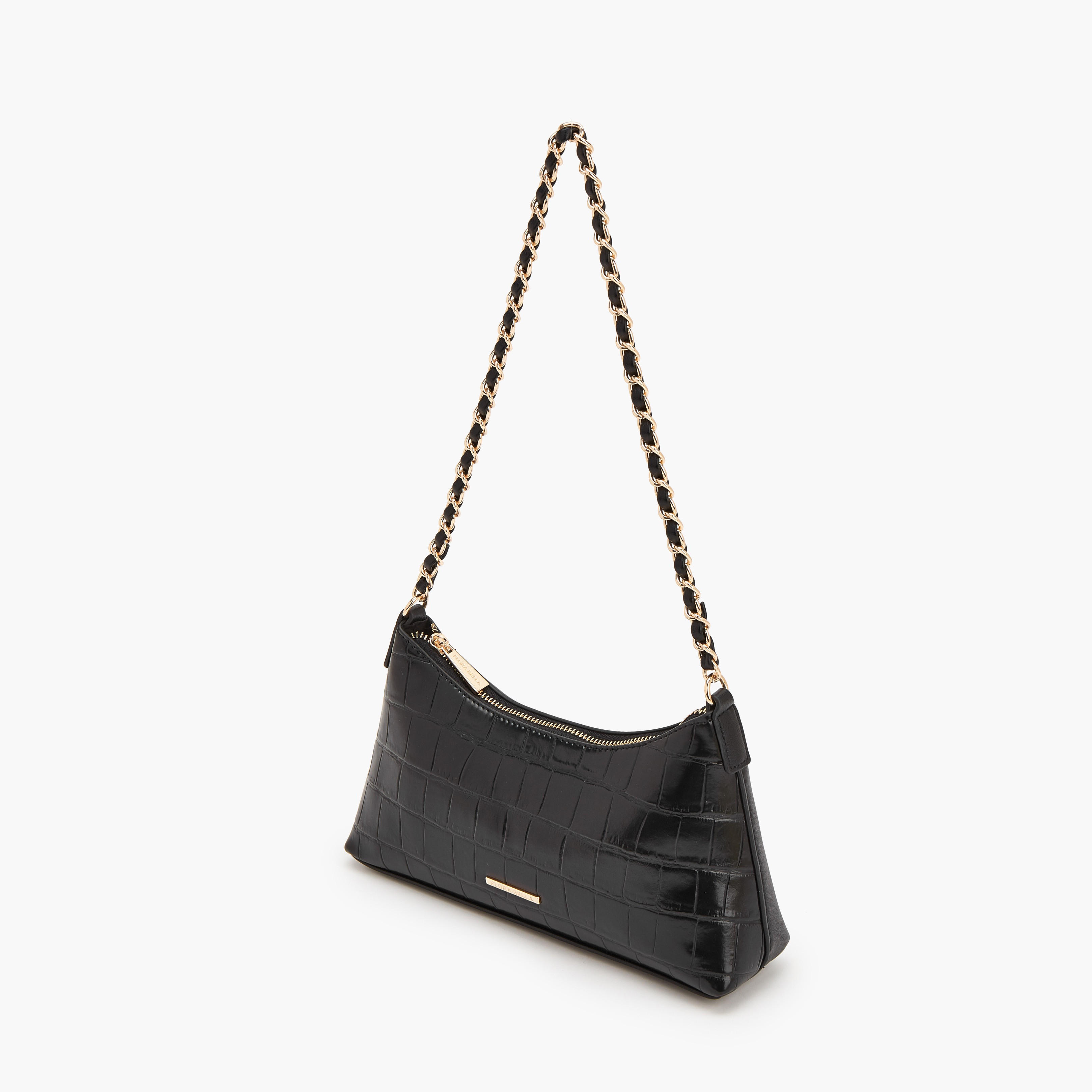 Flora Bella Textured Shoulder Bag with Chain Strap-women-bagsandwallets-handbags-image-5