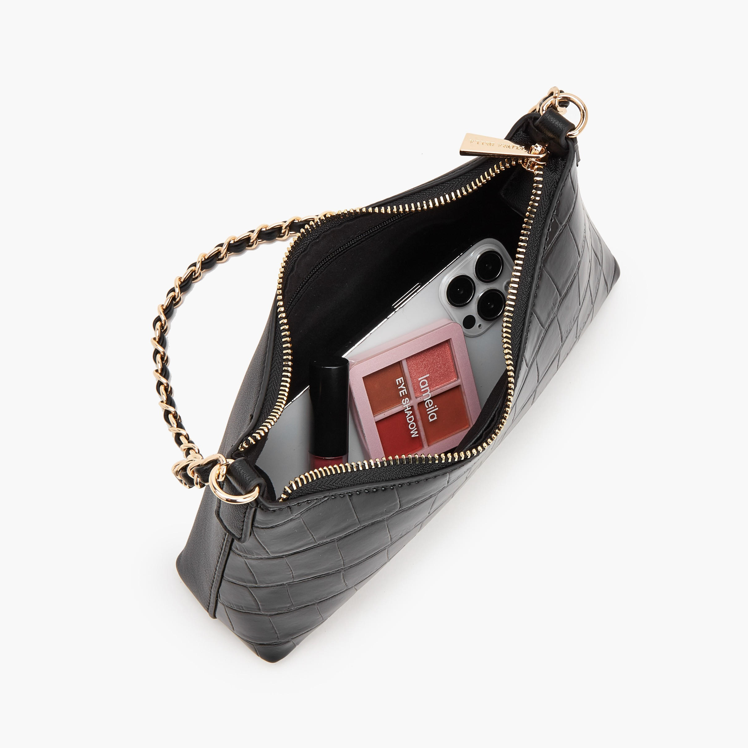 Flora Bella Textured Shoulder Bag with Chain Strap-women-bagsandwallets-handbags-image-7