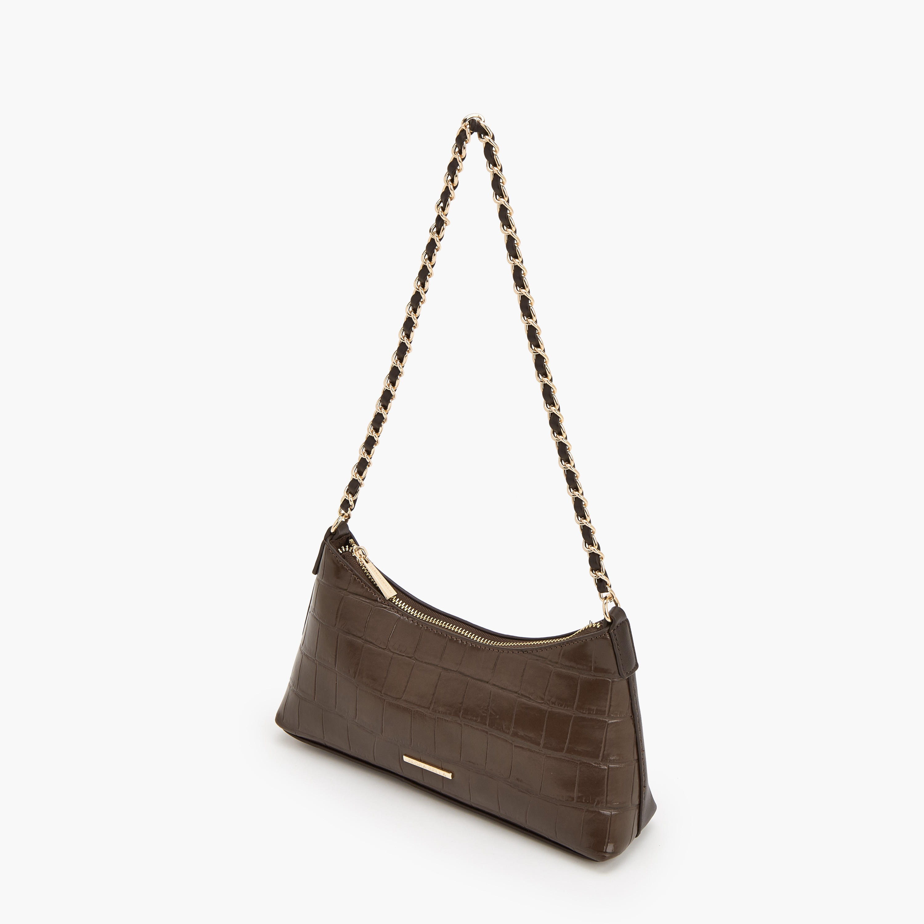 Flora Bella Textured Shoulder Bag with Chain Strap-women-bagsandwallets-handbags-image-2