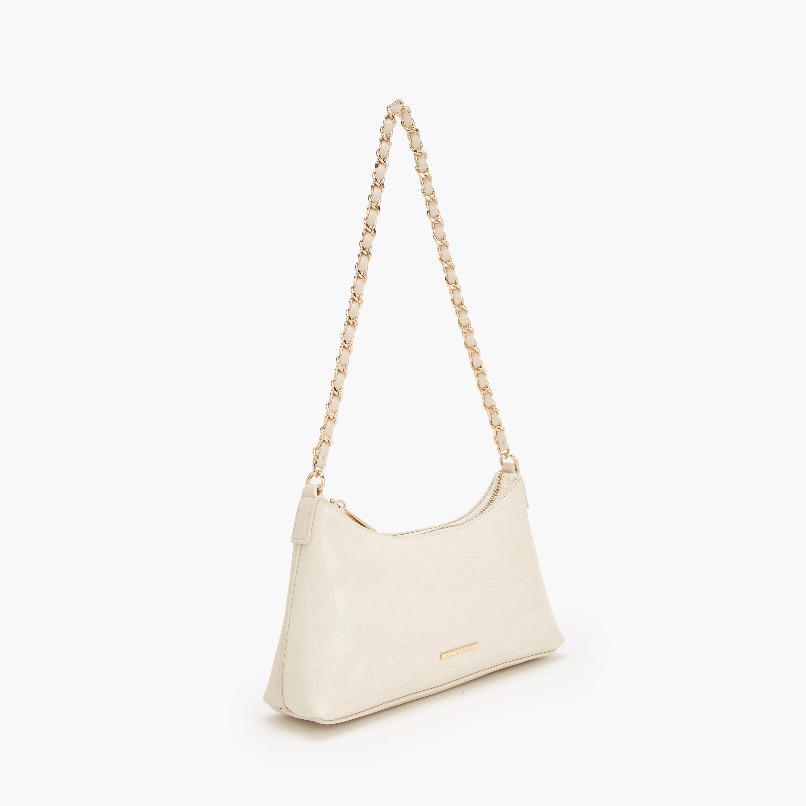 Flora Bella Textured Shoulder Bag with Chain Strap-women-bagsandwallets-handbags-image-2