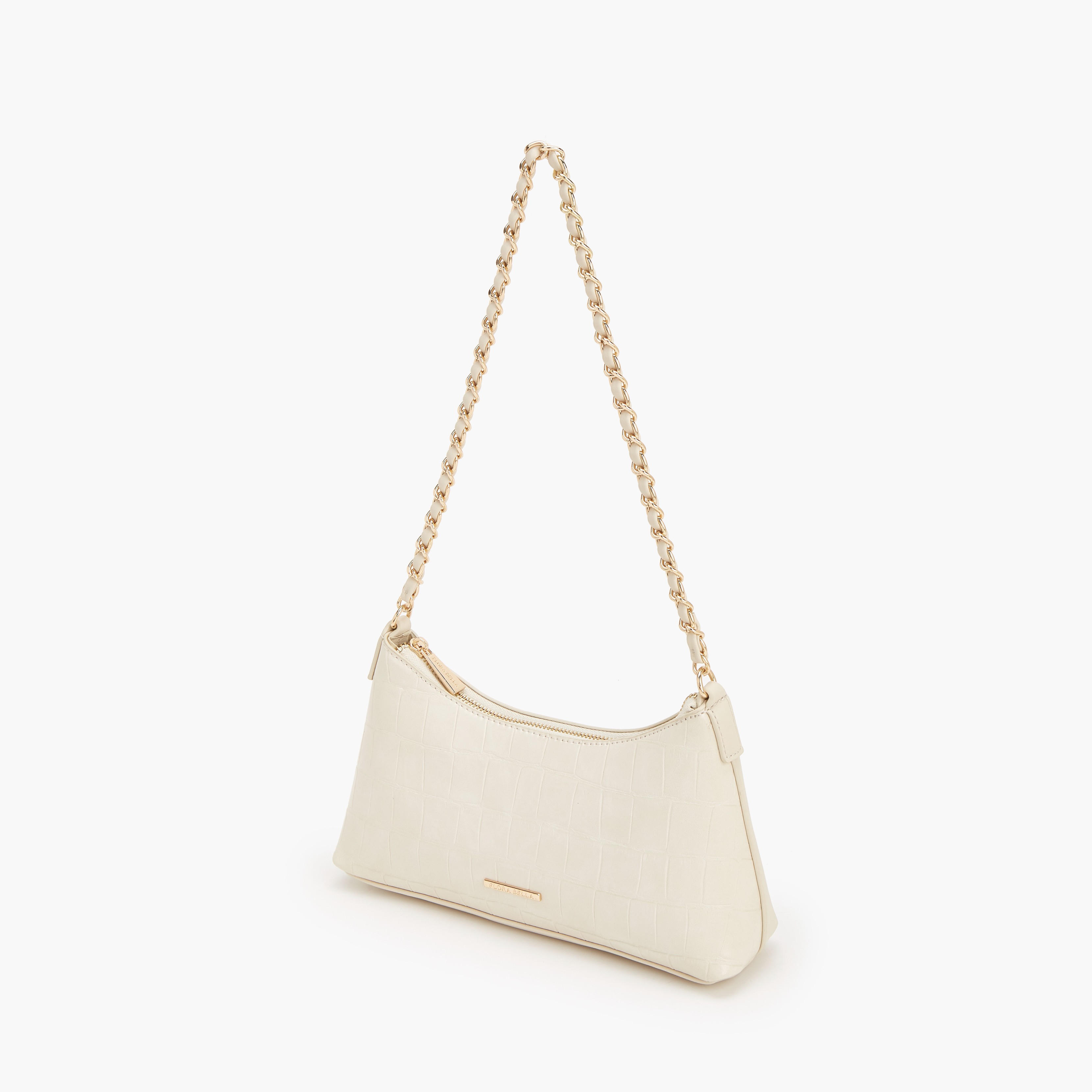 Flora Bella Textured Shoulder Bag with Chain Strap-women-bagsandwallets-handbags-image-5