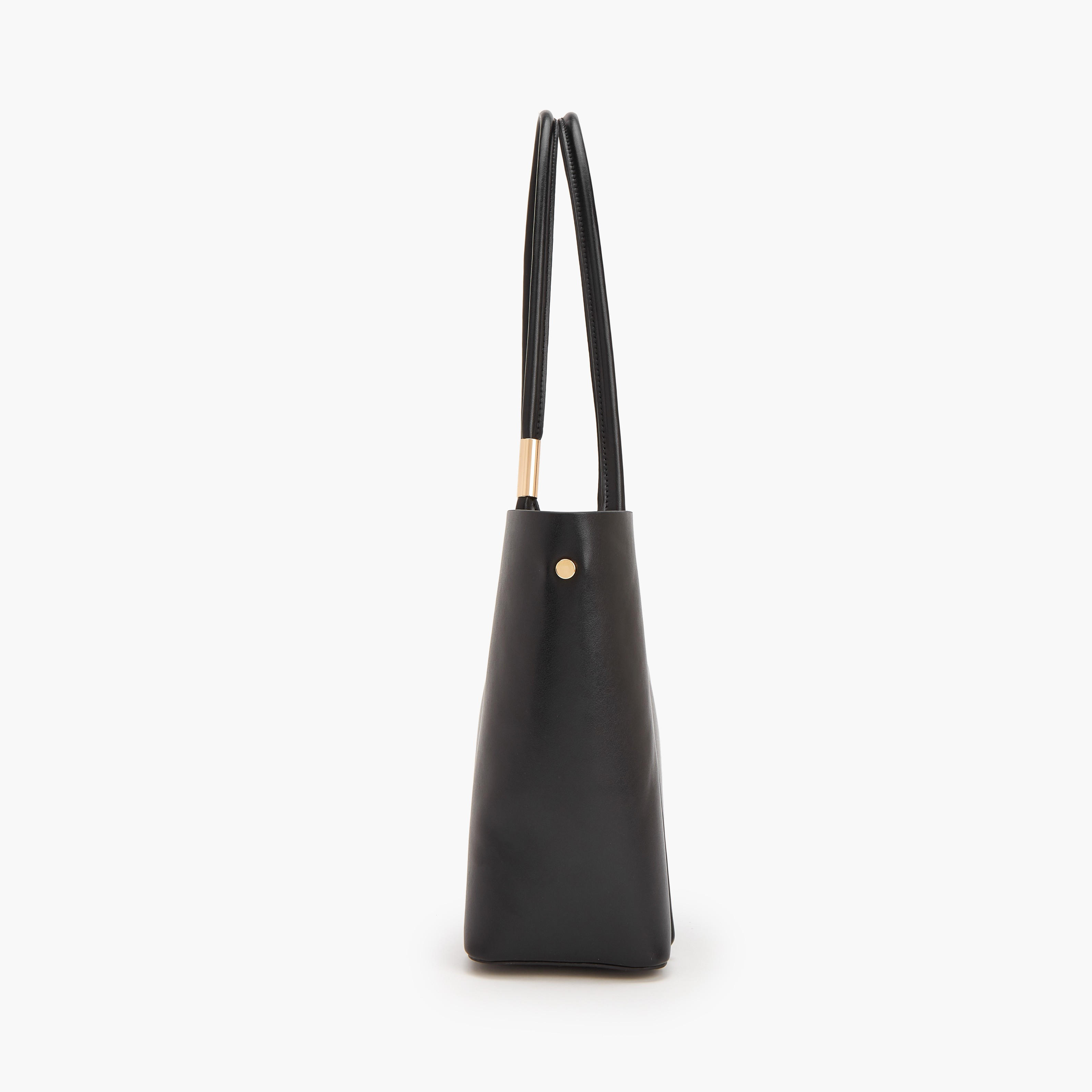 Flora Bella Solid Tote Bag with Double Handles-women-bagsandwallets-handbags-image-4