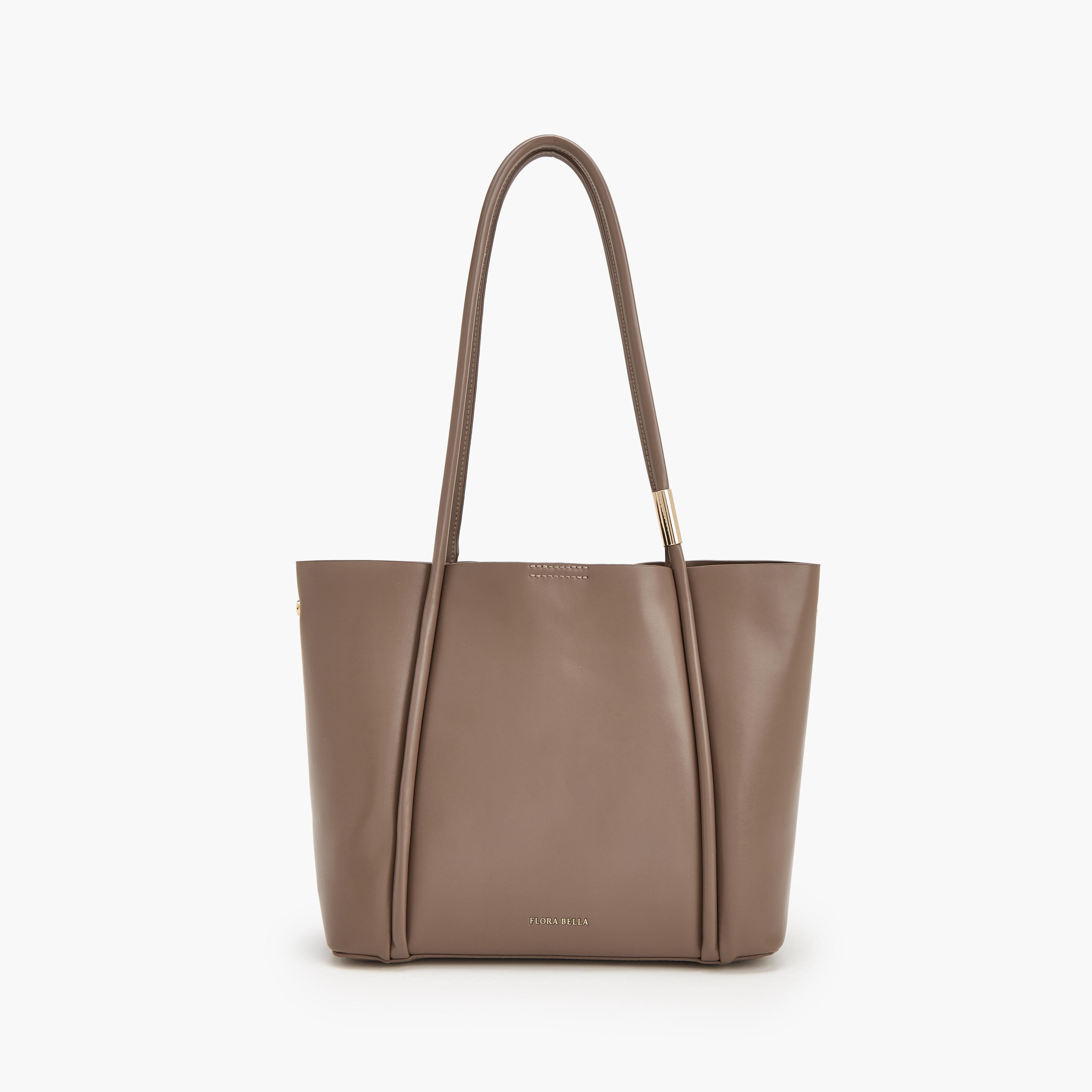 Flora Bella Solid Tote Bag with Double Handles-women-bagsandwallets-handbags-image-1