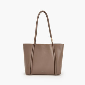 Flora Bella Solid Tote Bag with Double Handles-women-image-1