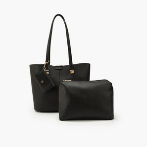 شنطة توتي بارزة الملمس مع محفظة وحامل بطاقات من فلورا بيلا-women-bagsandwallets-handbags-image-1