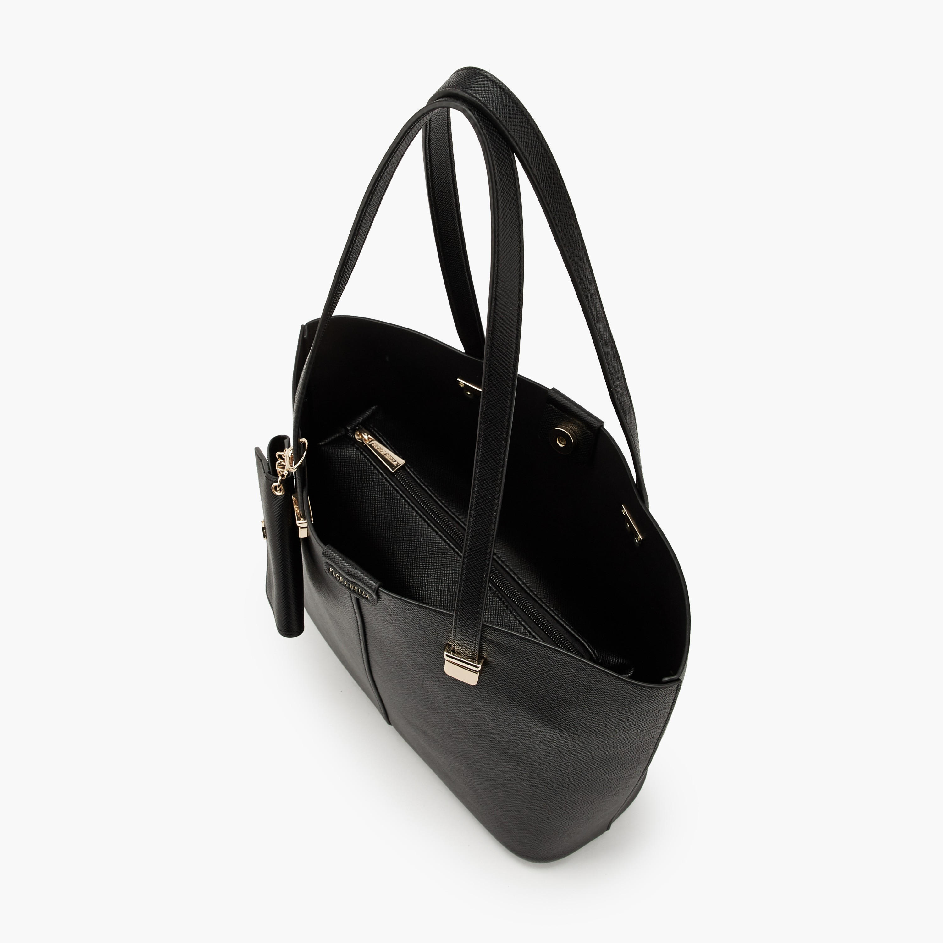 Flora Bella Textured Tote Bag with Pouch and Card Holder-women-bagsandwallets-handbags-image-9