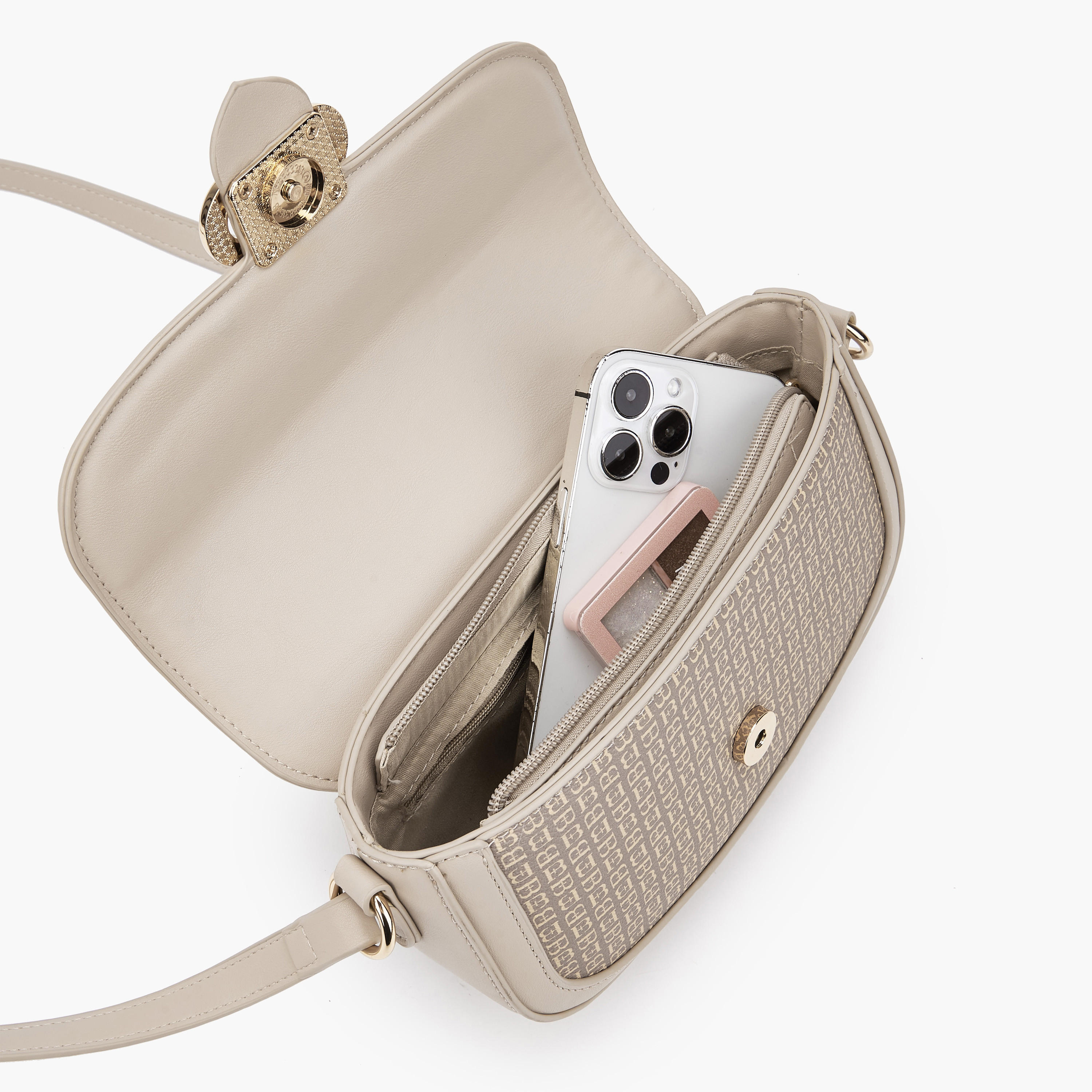 شنطة كروس بودي بطبعات مونوجرام مع حزام قابل للتعديل من فلورا بيلا-women-bagsandwallets-handbags-image-7