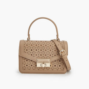 Flora Bella Laser Cut Crossbody Bag with Top Handle-women-image-1