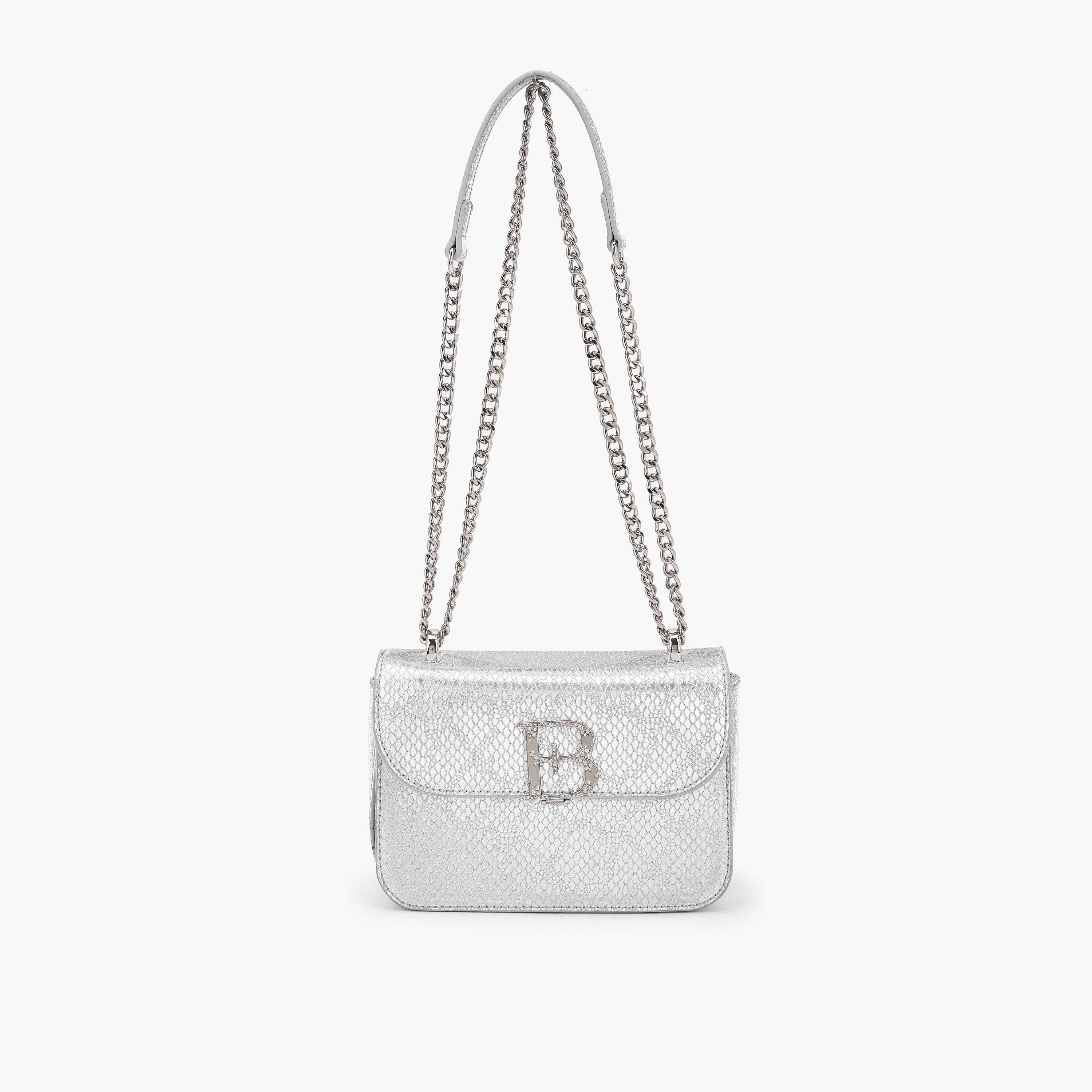 شنطة كروس بودي مزينة بشعار مع حزام سلسلة من فلورا بيلا-women-bagsandwallets-handbags-image-1