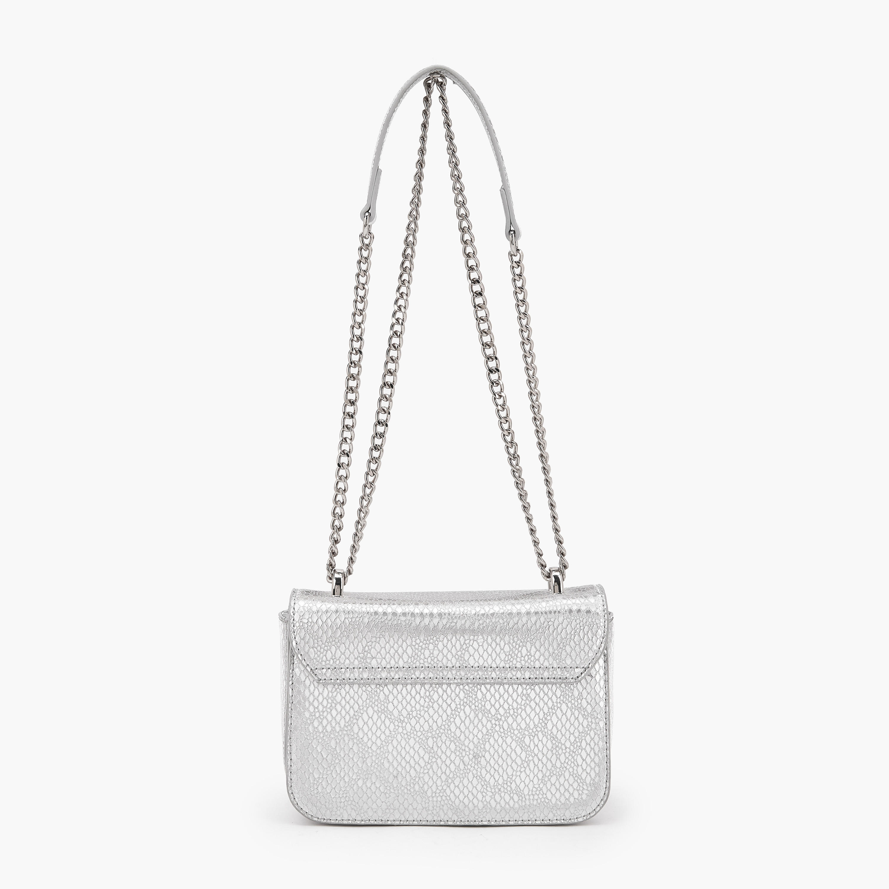 شنطة كروس بودي مزينة بشعار مع حزام سلسلة من فلورا بيلا-women-bagsandwallets-handbags-image-5