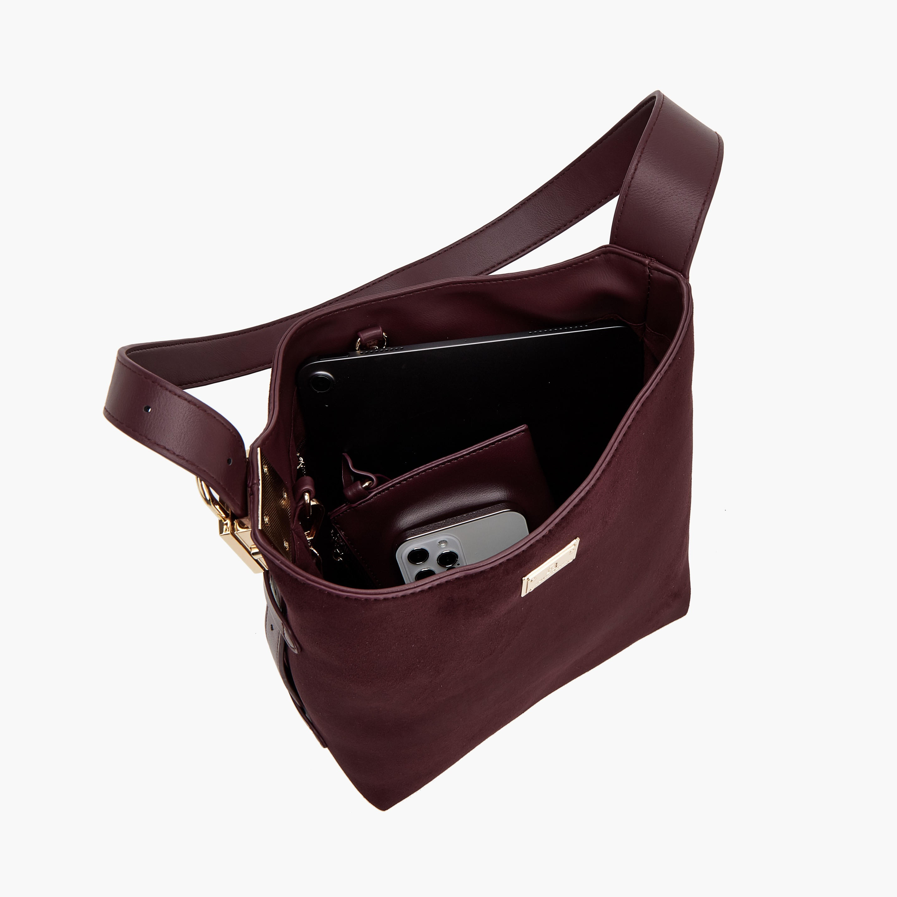 Flora Bella Monogram Print Shoulder Bag with Pouch-women-bagsandwallets-handbags-image-7