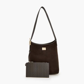 Flora Bella Monogram Print Shoulder Bag with Pouch-women-image-1