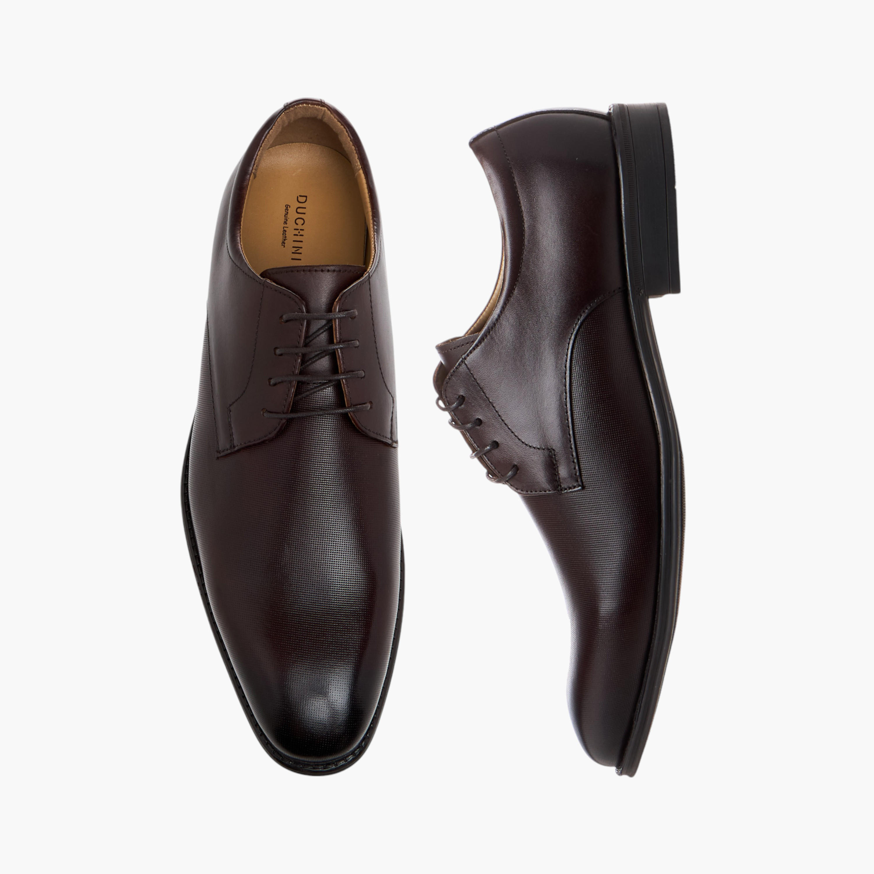 حذاء ديربي جلد بارز الملمس برباط للرجال من دوتشيني-men-shoes-formalshoes-image-1