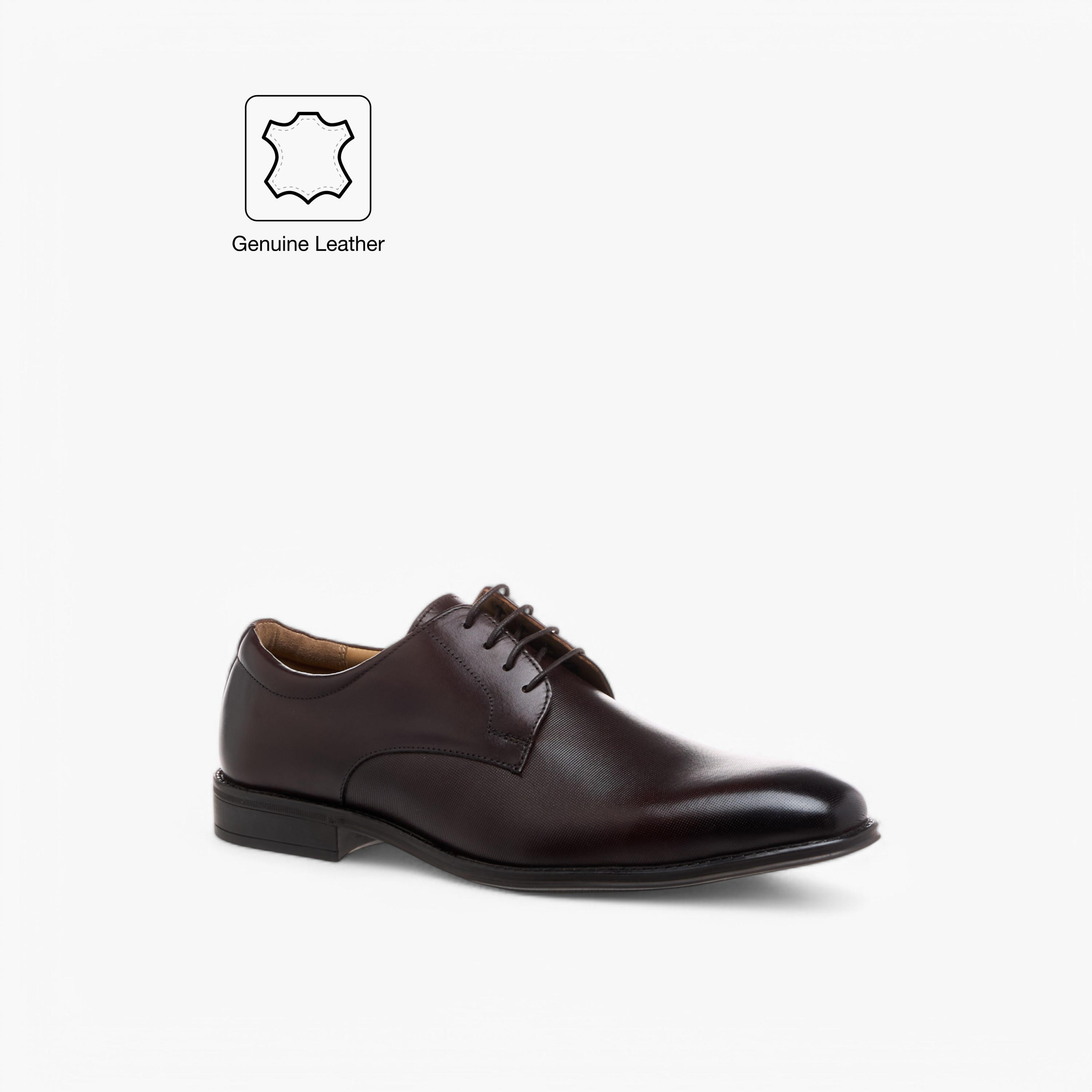 حذاء ديربي جلد بارز الملمس برباط للرجال من دوتشيني-men-shoes-formalshoes-image-2