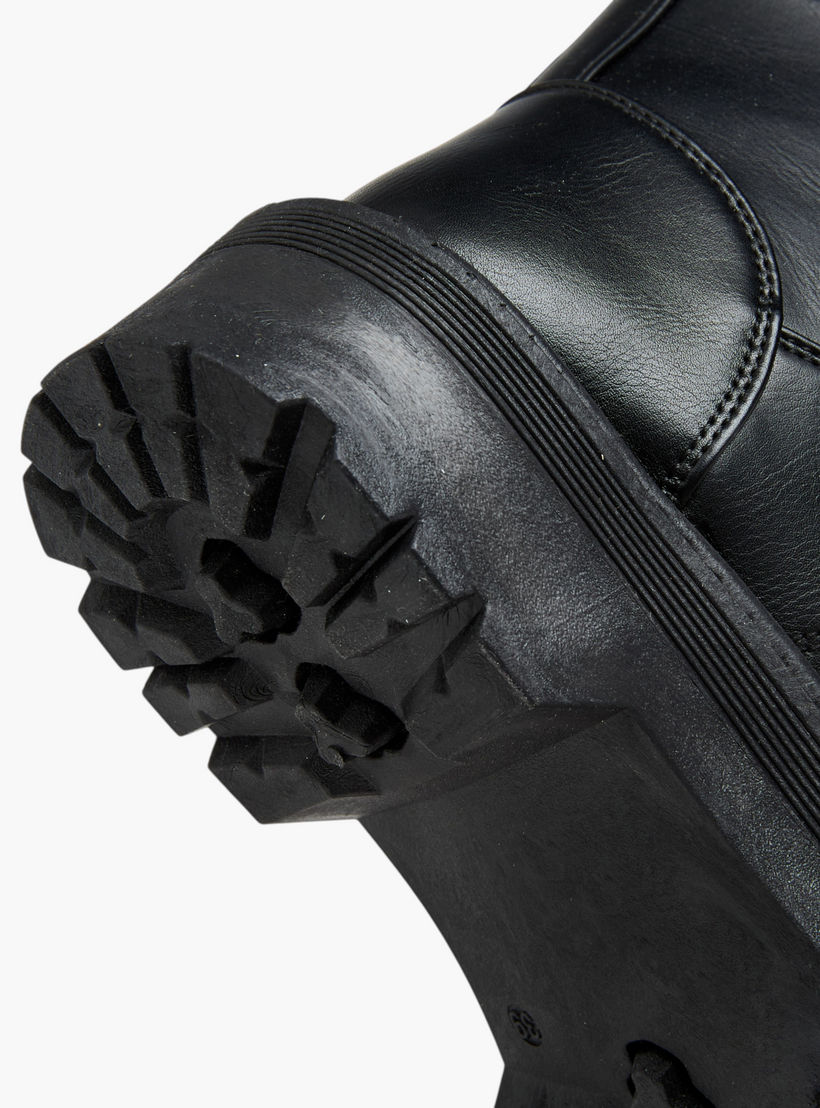 Flora Bella Panelled Ankle Boots with Zip Closure-women-shoes-boots-image-5