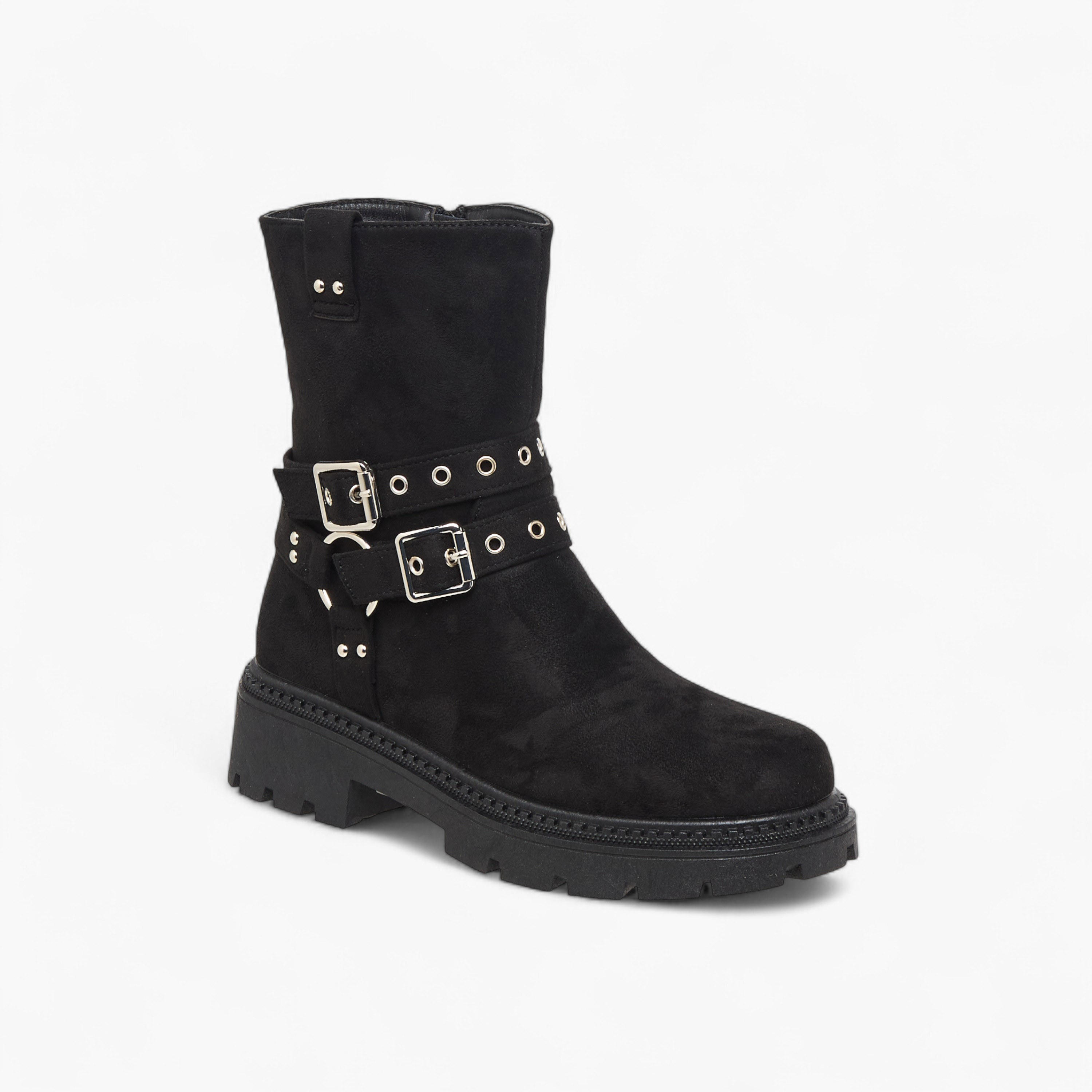 Flora Bella Women Buckle Detail Ankle Boots-women-shoes-boots-image-2