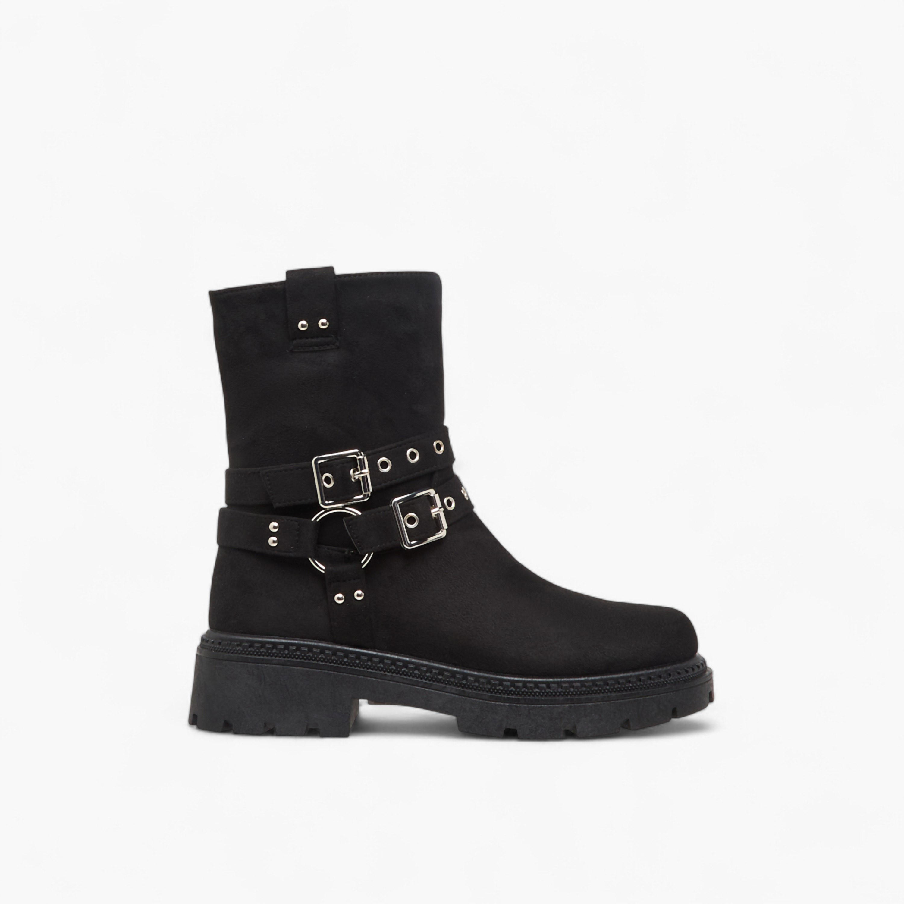 Flora Bella Women Buckle Detail Ankle Boots-women-shoes-boots-image-3