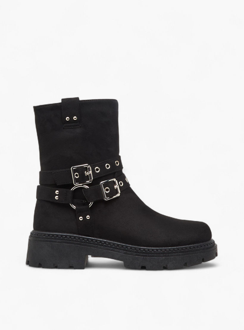 Flora Bella Women Buckle Detail Ankle Boots-women-shoes-boots-image-3
