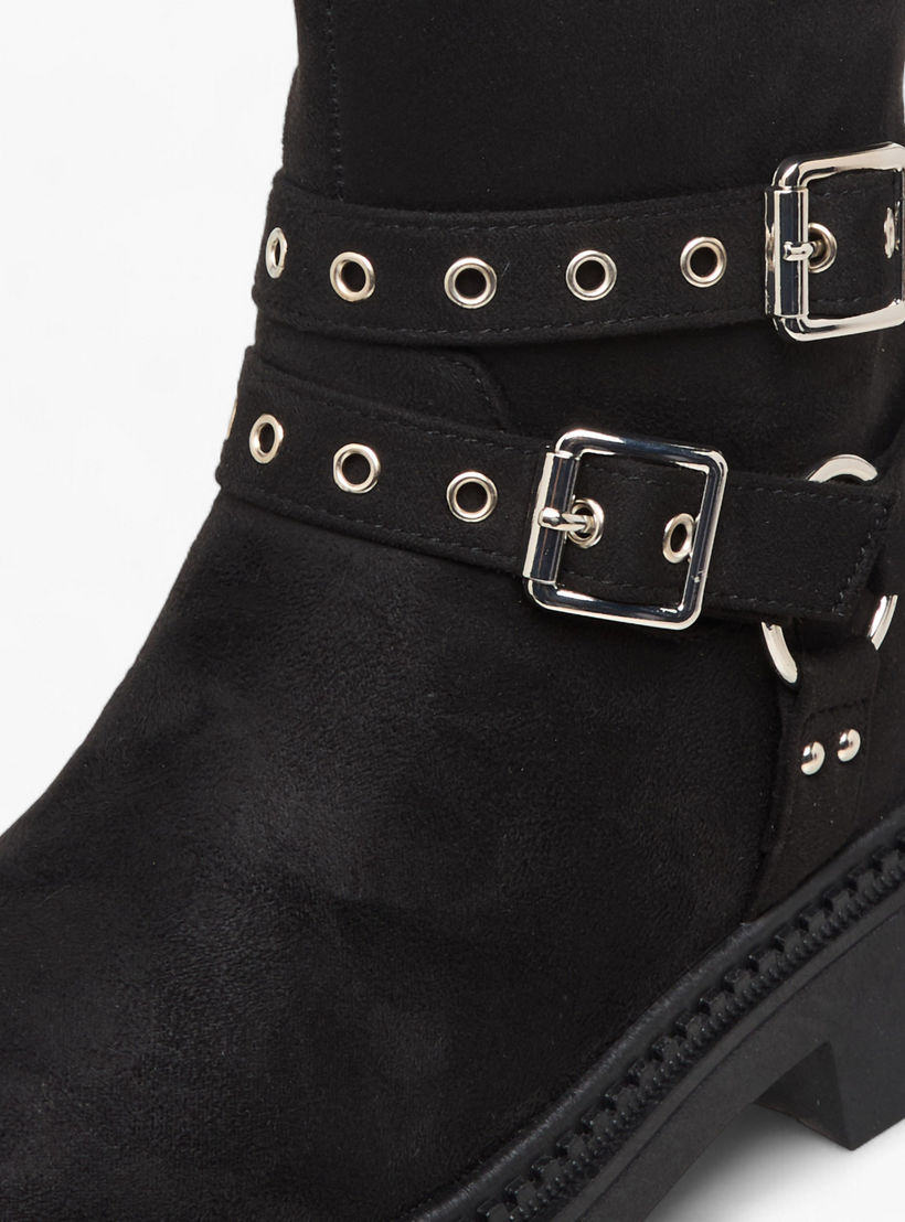 Flora Bella Women Buckle Detail Ankle Boots-women-shoes-boots-image-5