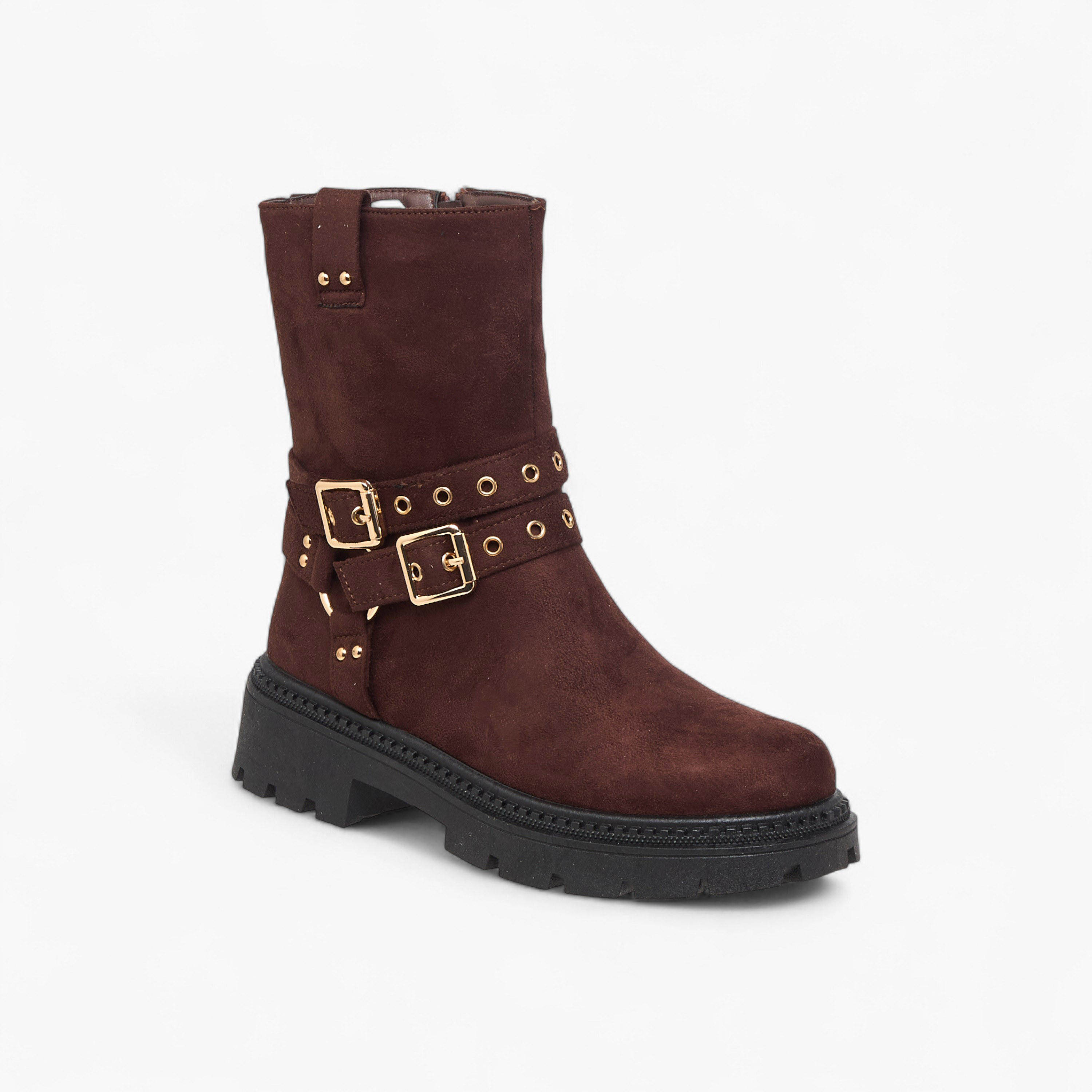 Flora Bella Women Buckle Detail Ankle Boots-women-shoes-boots-image-2