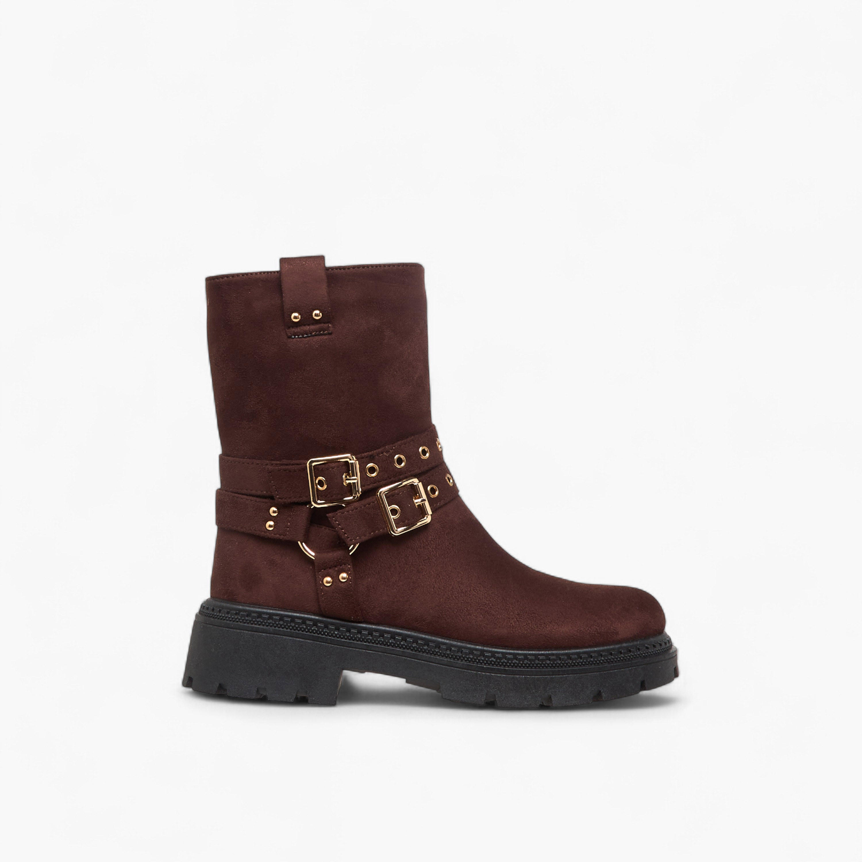 Flora Bella Women Buckle Detail Ankle Boots-women-shoes-boots-image-3