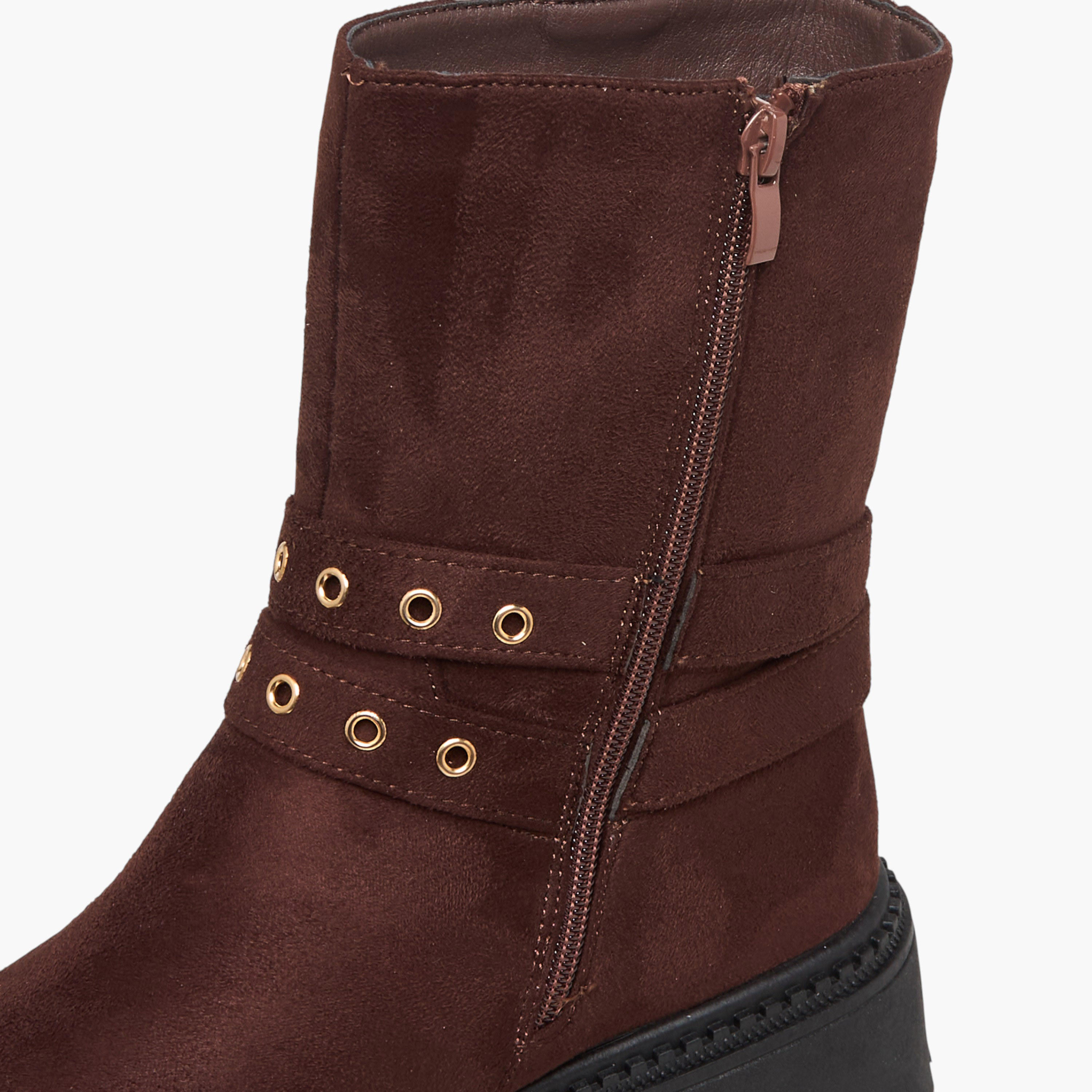 Flora Bella Women Buckle Detail Ankle Boots-women-shoes-boots-image-4