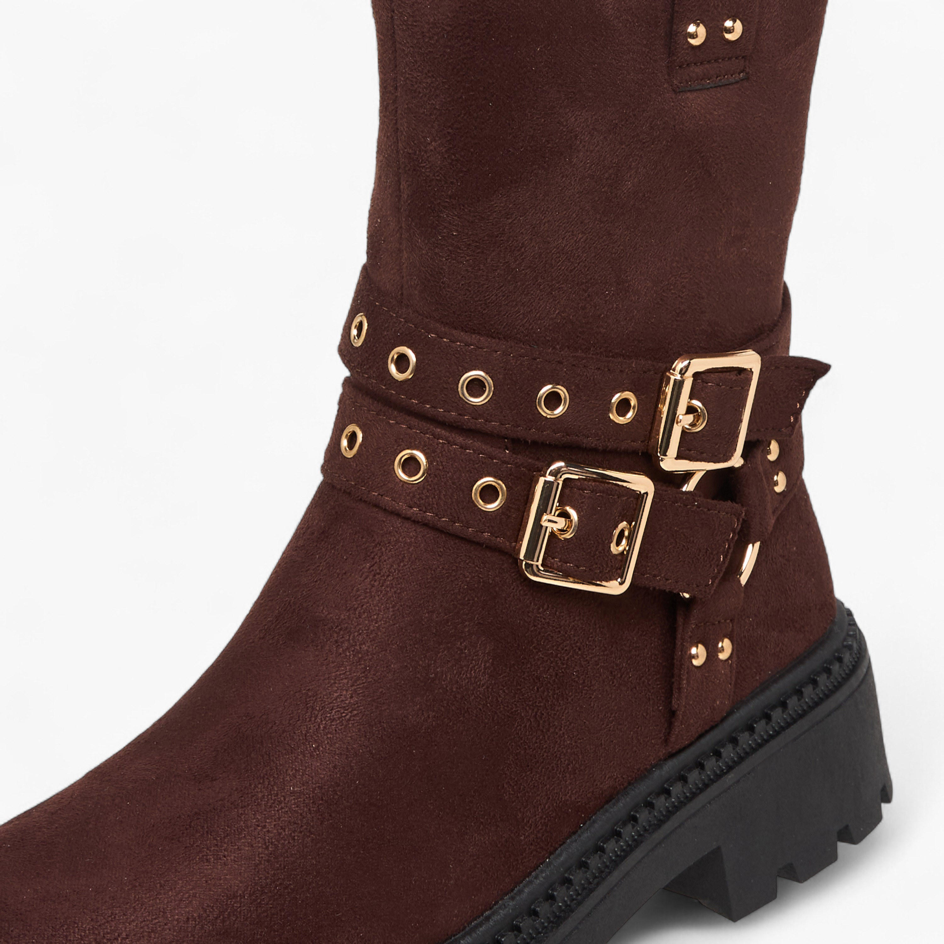 Flora Bella Women Buckle Detail Ankle Boots-women-shoes-boots-image-5
