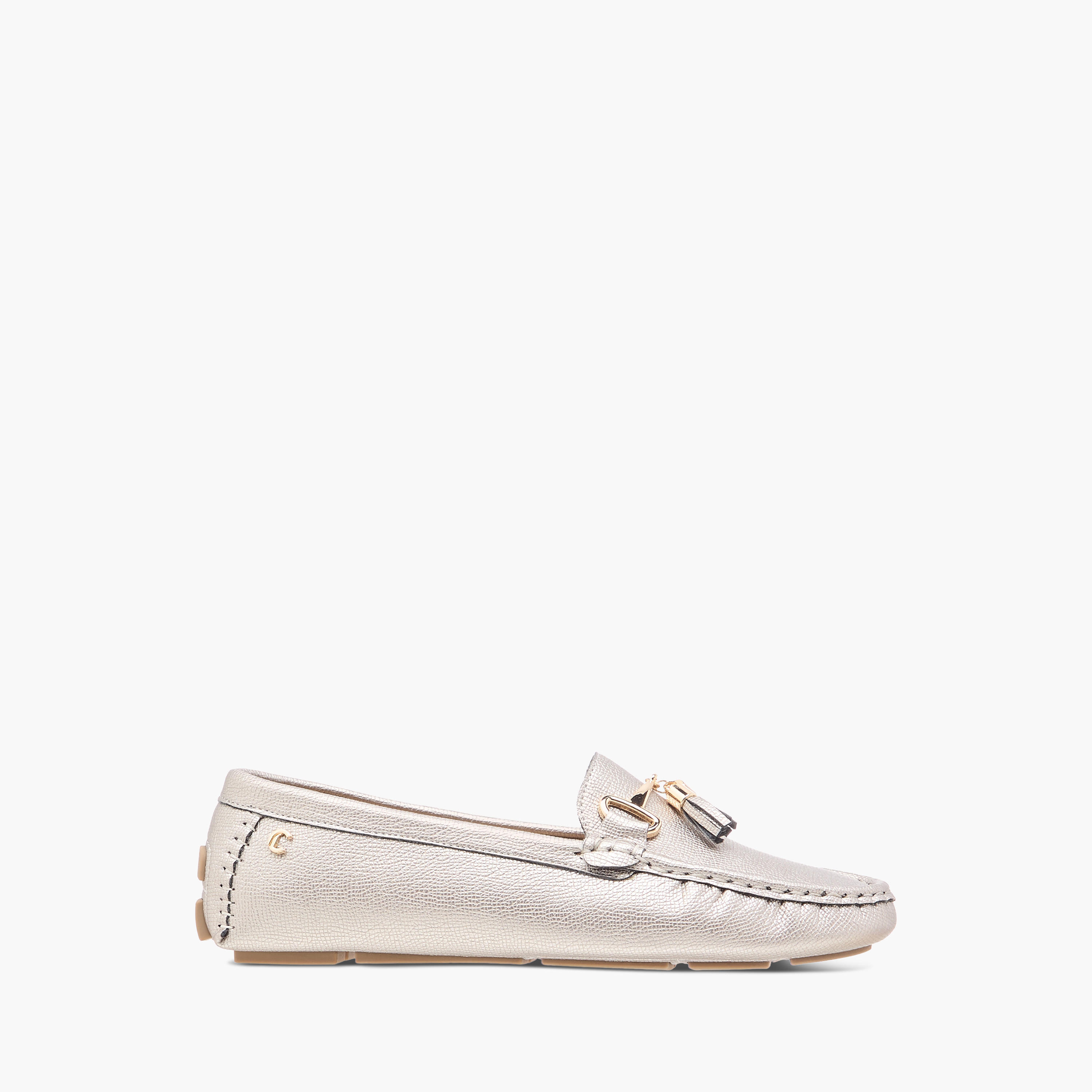 Le Confort Textured Slip-On Comfort Loafers with Tassel Detail-women-shoes-flats-loafers-image-3
