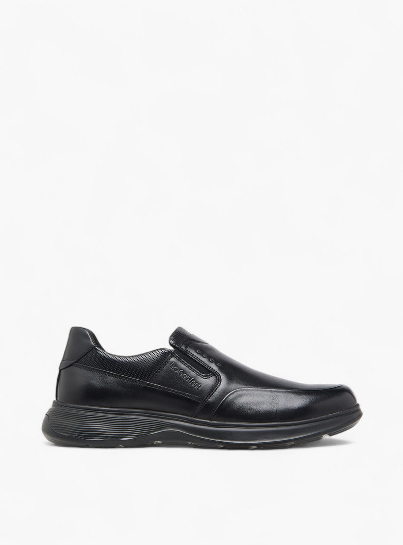 حذاء خفيف جلد سهل الارتداء بنقوش الشعار من لو كونفورت -men-shoes-formalshoes-image-4