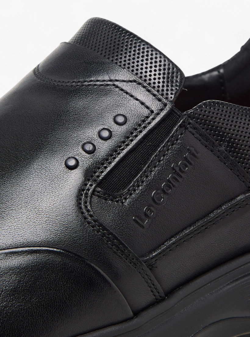 حذاء خفيف جلد سهل الارتداء بنقوش الشعار من لو كونفورت -men-shoes-formalshoes-image-5