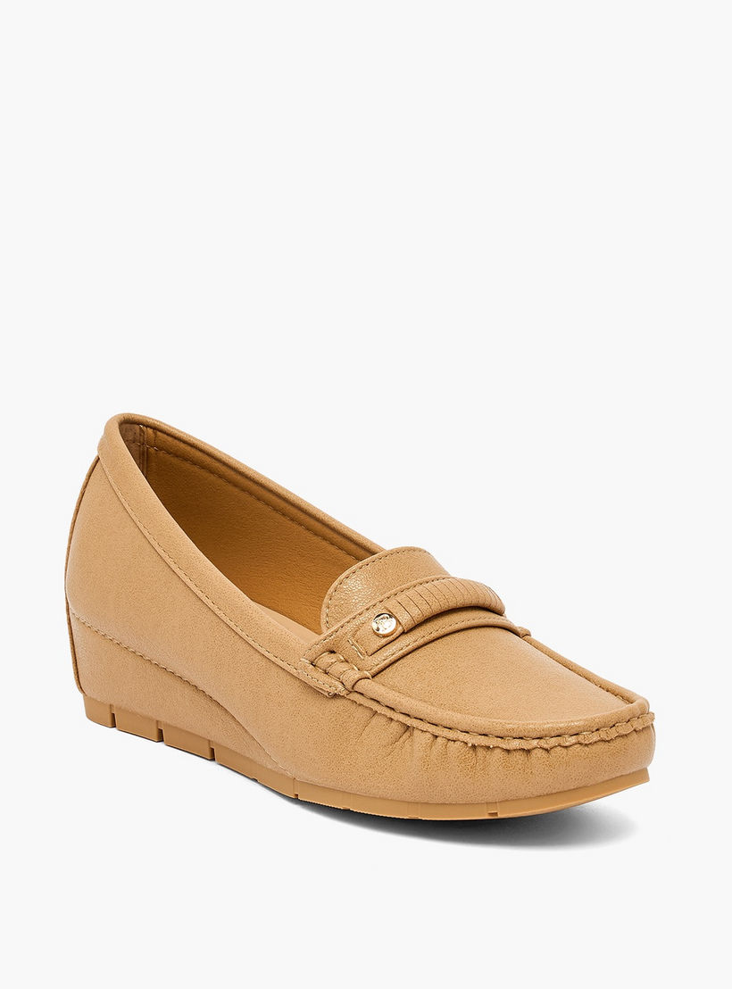 Flora Bella by Shoexpress Women Metallic Accent Loafers-women-shoes-heels-image-2