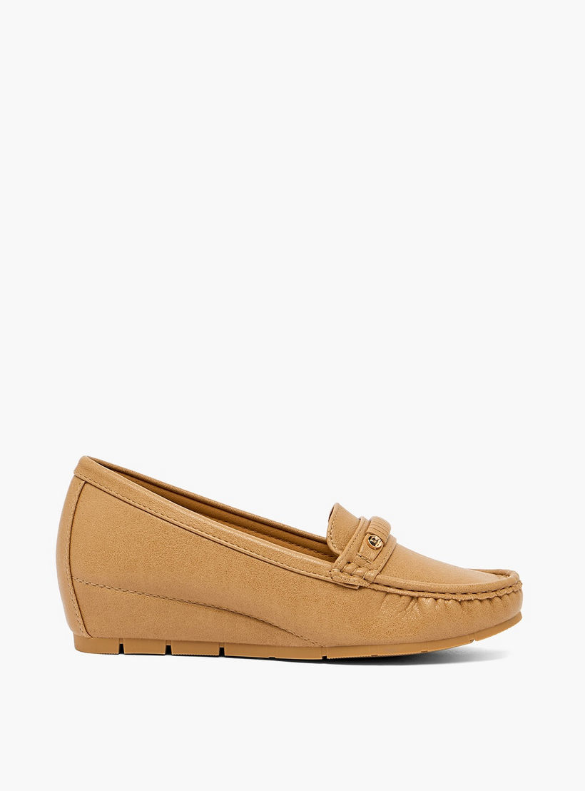 Flora Bella by Shoexpress Women Metallic Accent Loafers-women-shoes-heels-image-3