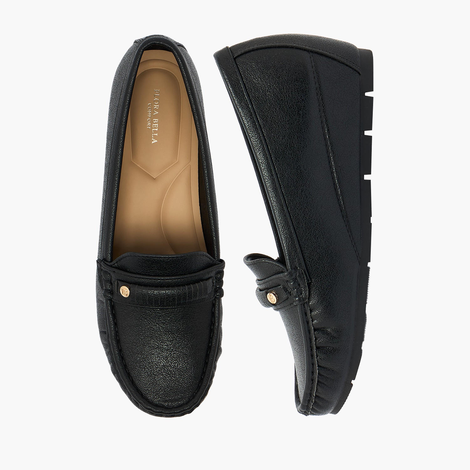 Flora Bella by Shoexpress Women Metallic Accent Loafers-women-shoes-heels-image-1