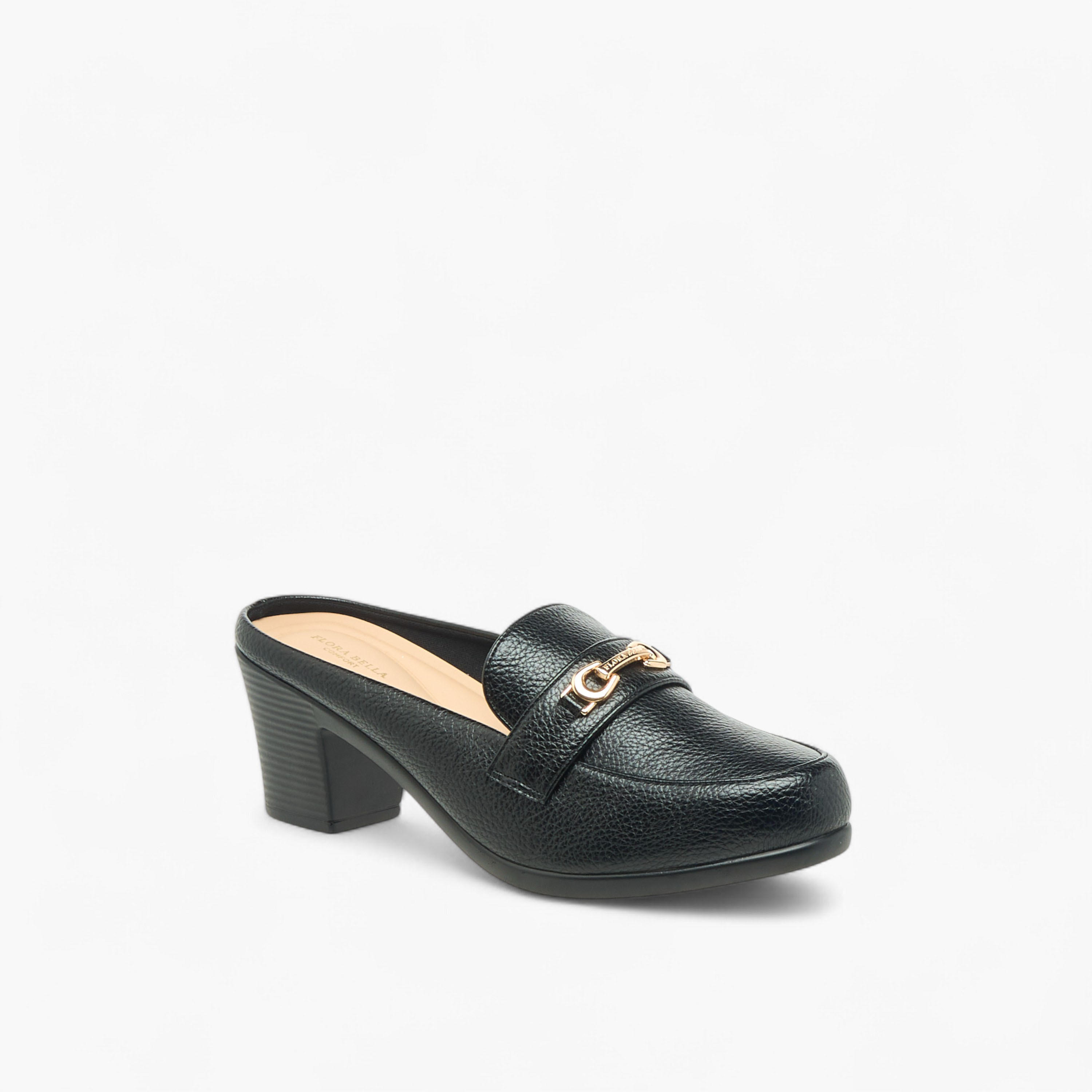 حذاء بكعب سميك وإبزيم زينة للنساء من فلورا بيلا-women-shoes-heels-image-2