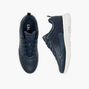 LBL by Shoexpress Panelled Sneakers with Lace-Up Closure-men-shoes-image-1