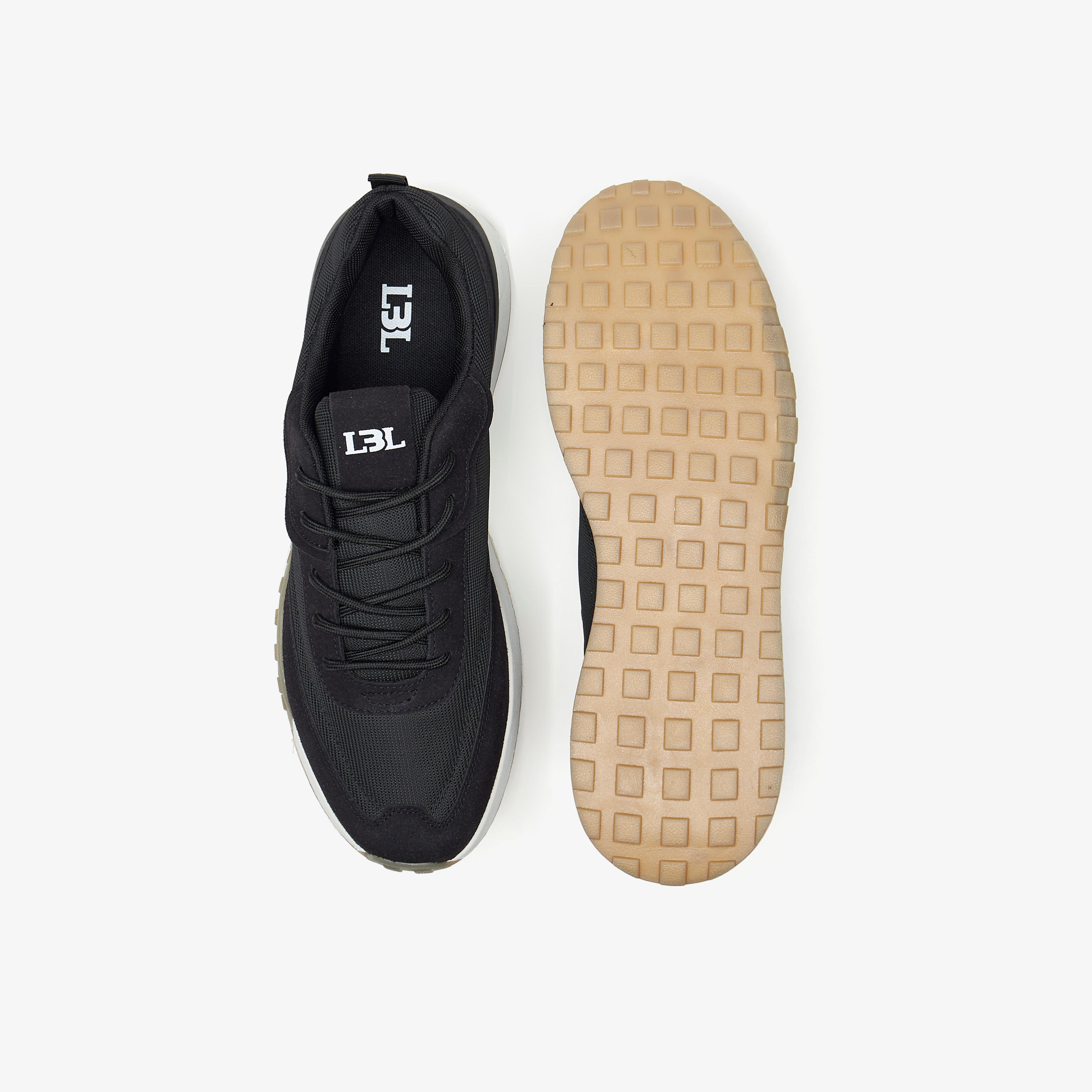 حذاء سنيكرز بارز الملمس برباط للرجال من إل بي إل من شوإكسبريس-men-shoes-sneakers-image-4