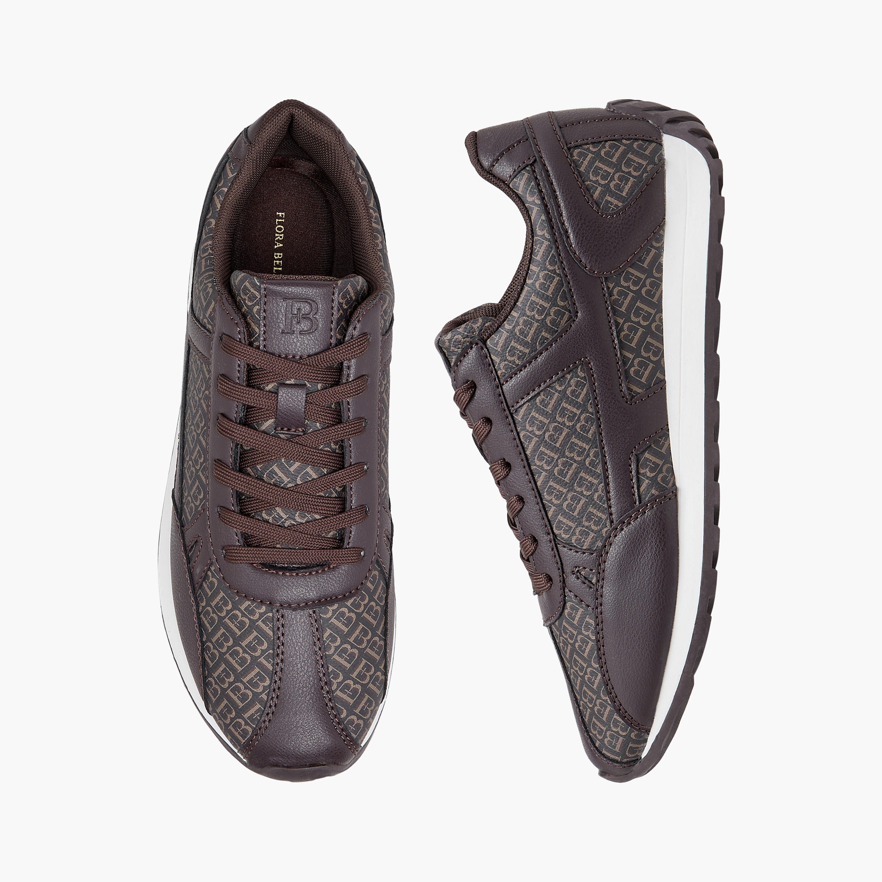 حذاء سنيكرز برباط وطبعات للنساء من فلورا بيلا-women-shoes-sneakers-image-1