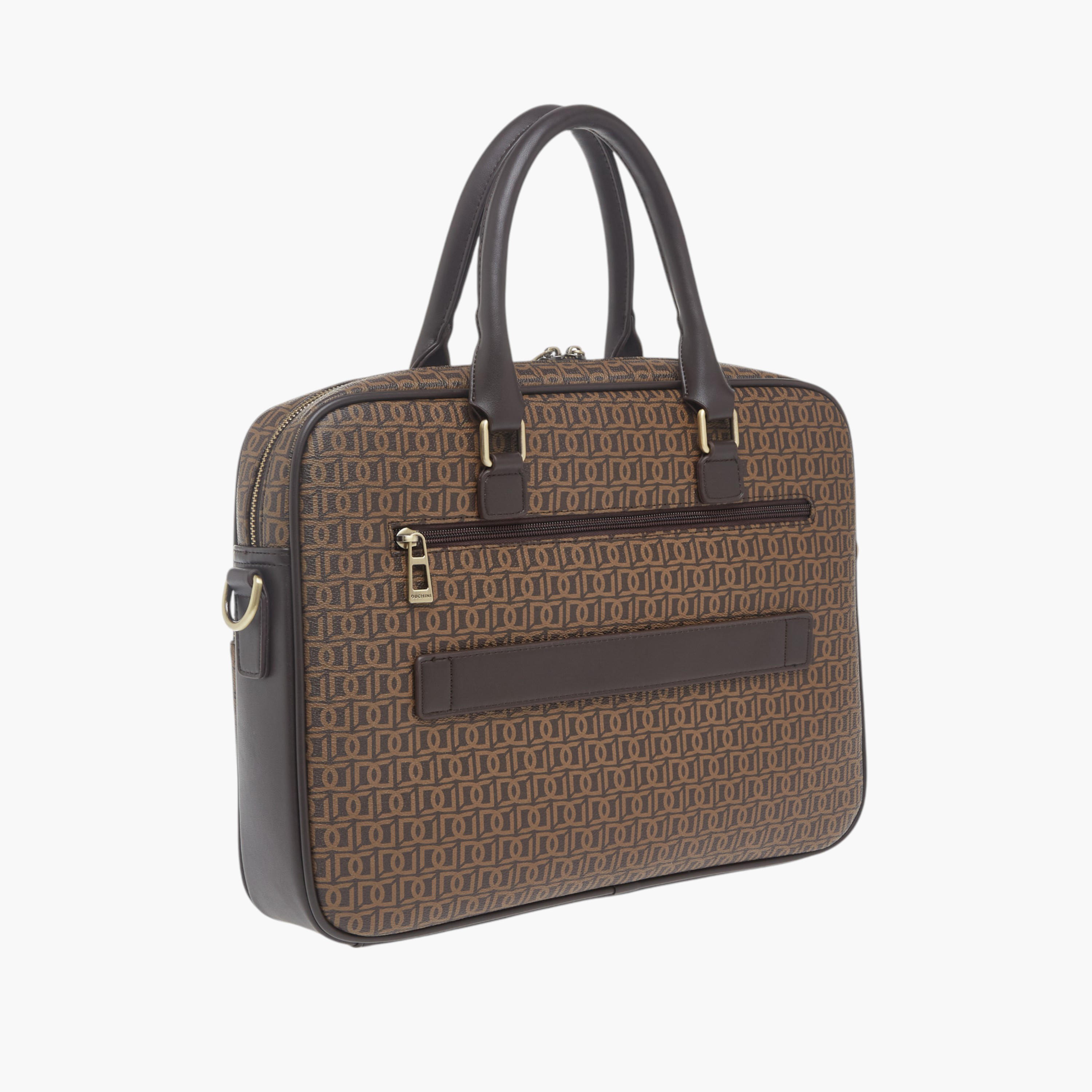 شنطة لابتوب بطبعة مونوغرام مع مقابض وحزام قابل للتعديل من دوتشيني-men-bags-image-3
