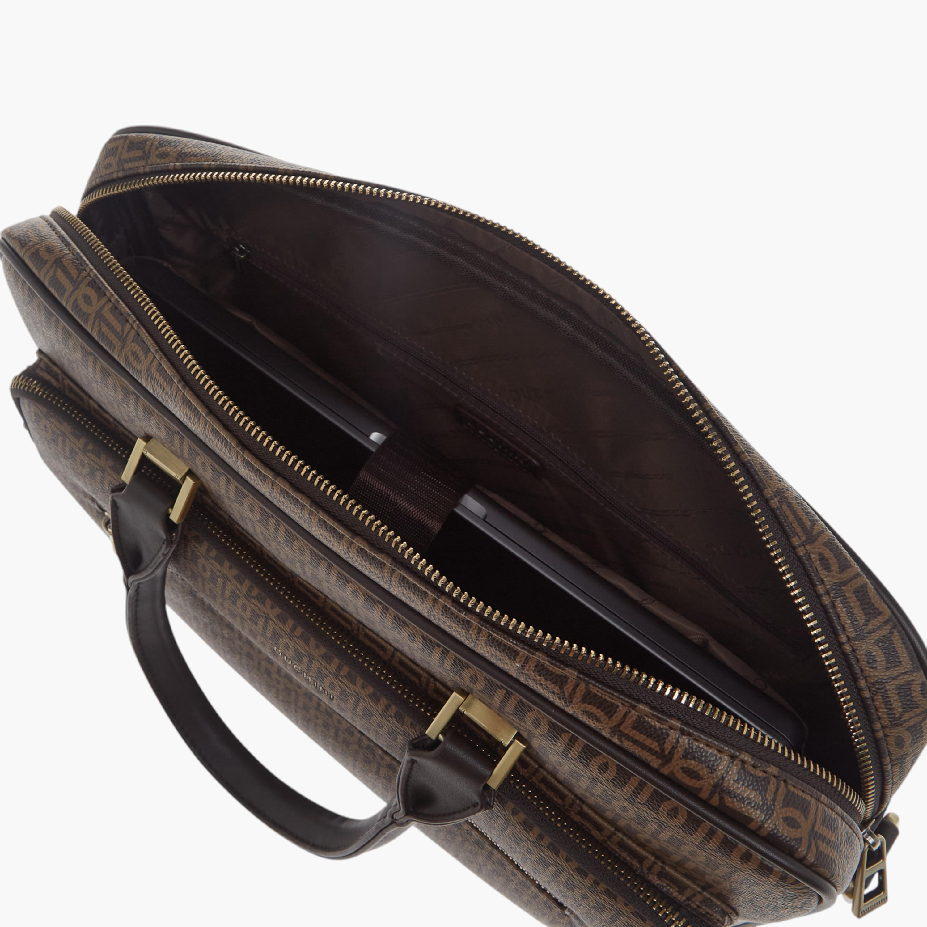 شنطة لابتوب بطبعة مونوغرام مع مقابض وحزام قابل للتعديل من دوتشيني-men-bags-image-8