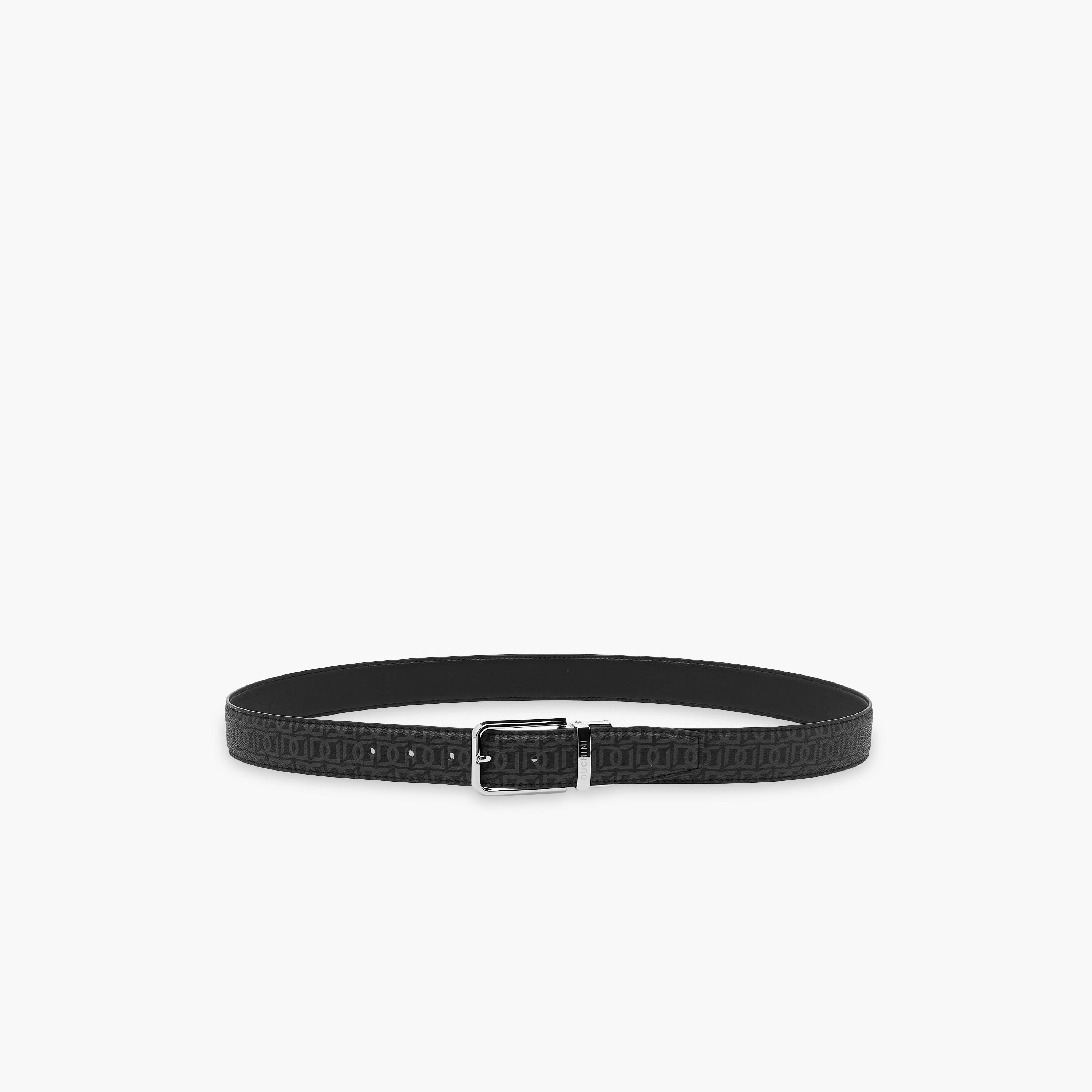 Duchini Men's Monogram Print Belt with Pin Buckle Closure-men-beltsandwallets-belts-image-3