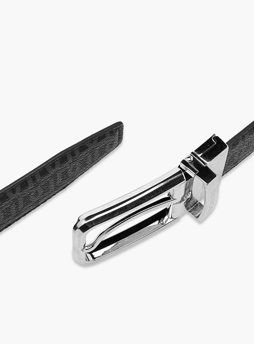 Duchini Men's Monogram Print Belt with Pin Buckle Closure-men-beltsandwallets-belts-image-6
