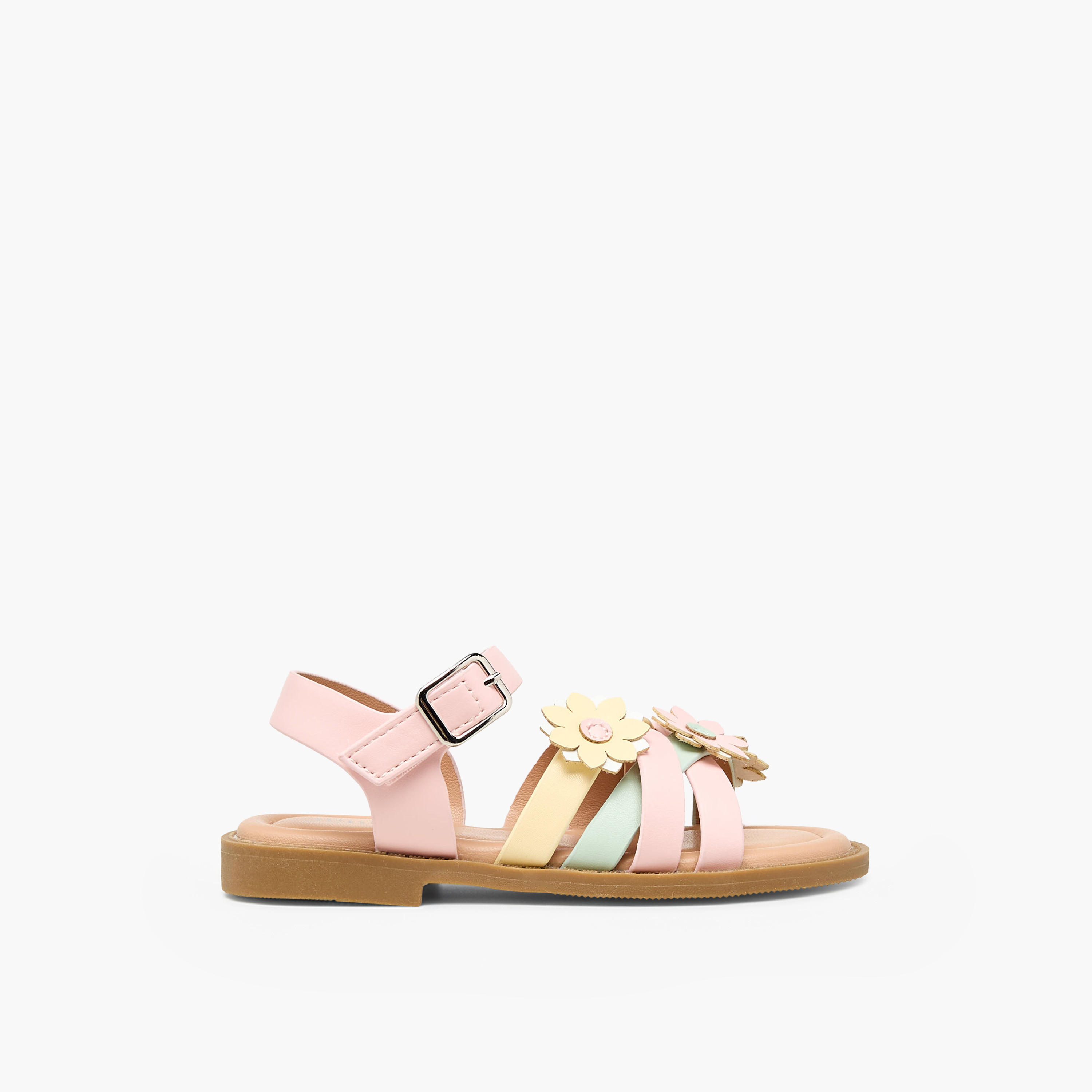 صندل مسطح بشريط إغلاق لاصق للبنات من جونيورز-girls-shoes-sandals-image-2
